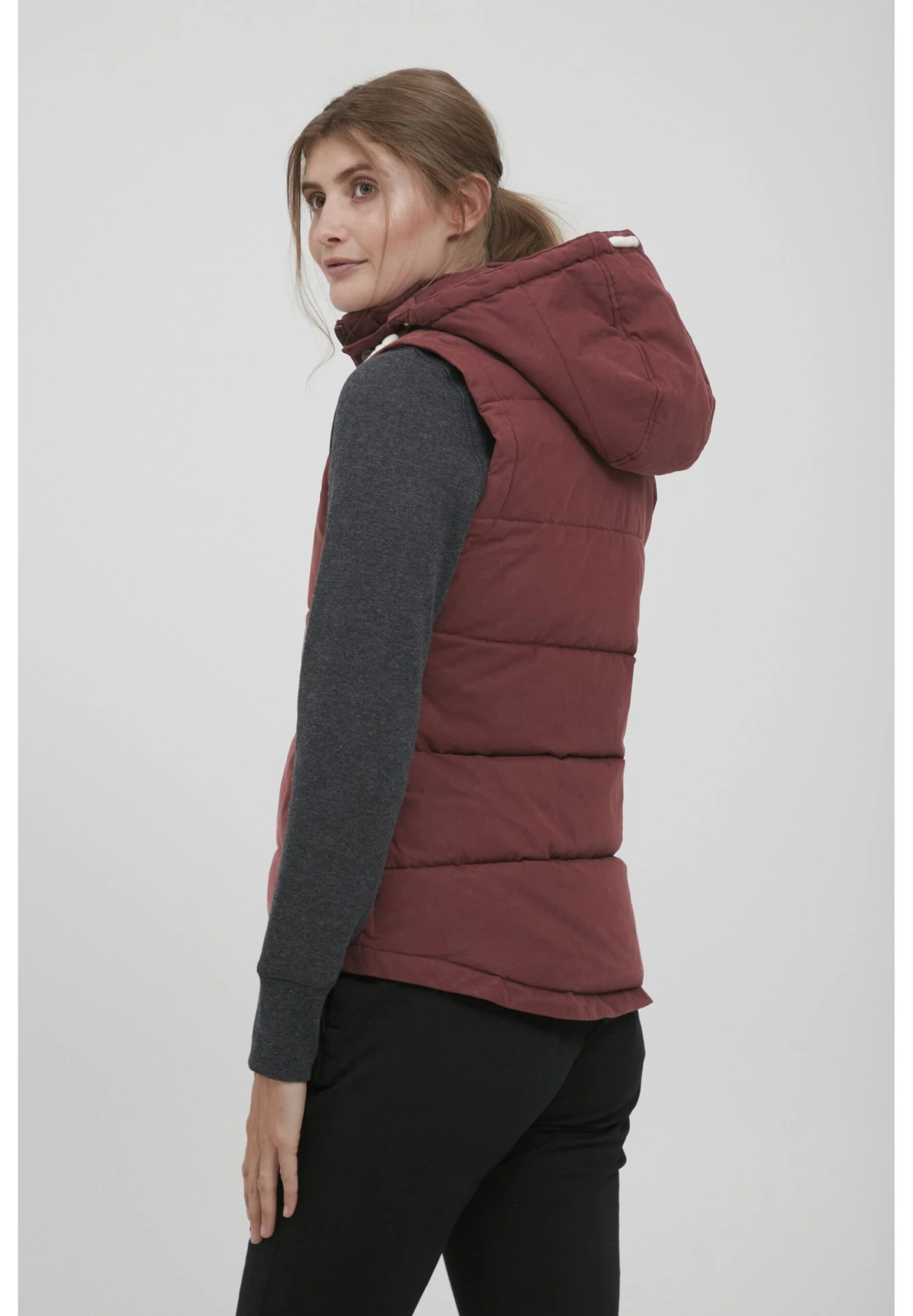 OXMO OXLEW - Kamizelka - Wine Red 5 OXMO OXLEW - Kamizelka - Wine Red - obrazek 3