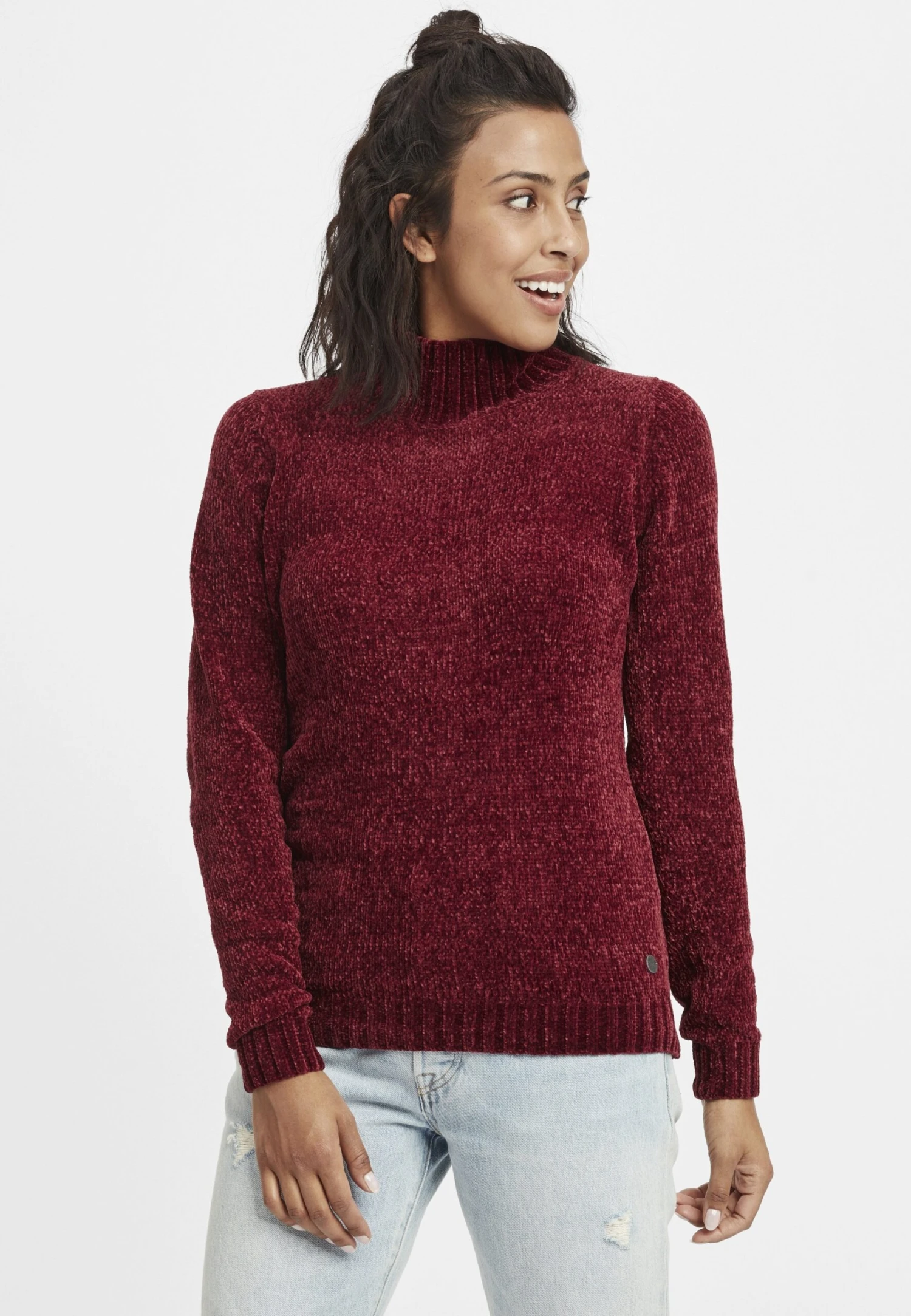 OXMO OXESTELLA - Sweter - Wine Red 3 OXMO OXESTELLA - Sweter - Wine Red