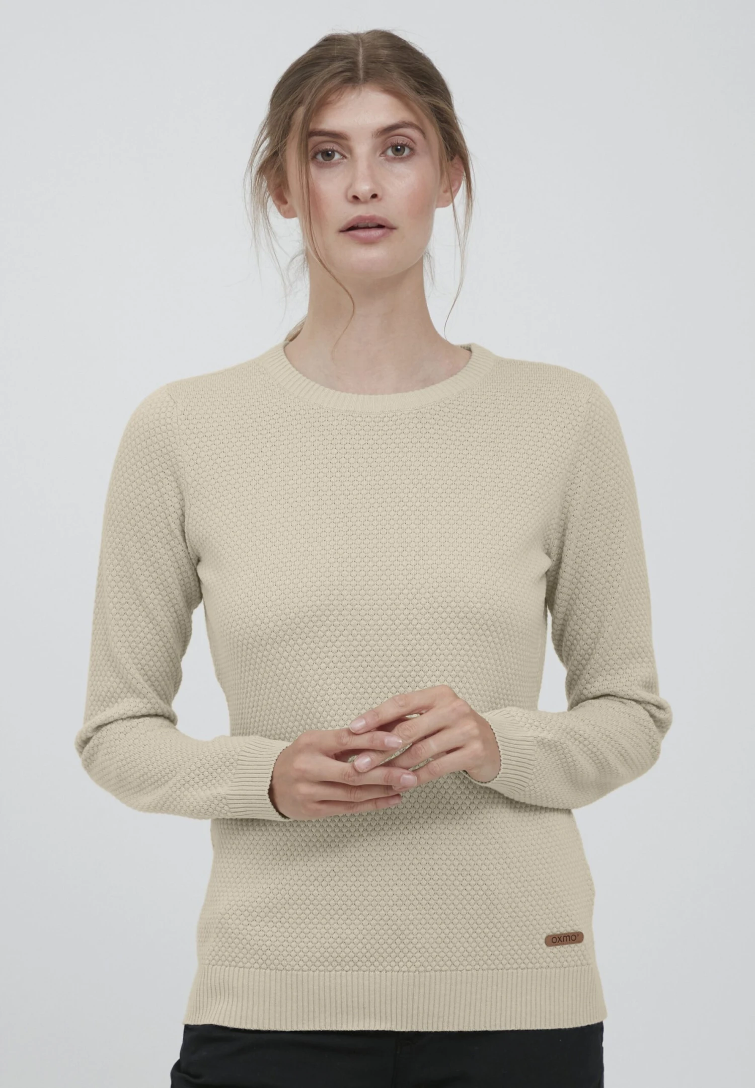 OXMO OXSARAH - Sweter - Oyster Gray 3 OXMO OXSARAH - Sweter - Oyster Gray