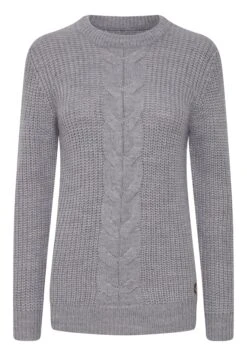 OXMO OXNATASJA - Sweter - Medium Grey Melange -Oxmo 07b4dc9a019346a68e91263a0c0308e4