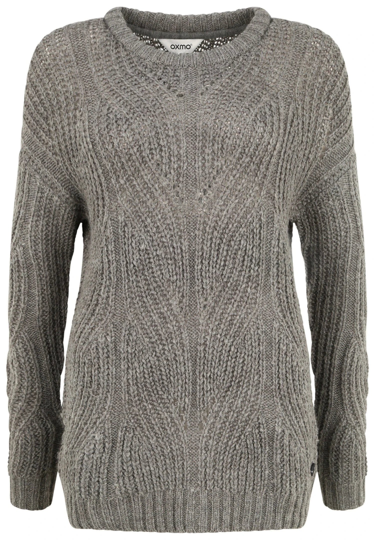 OXMO OXCHIARA - Sweter - Medium Grey Melange 8 OXMO OXCHIARA - Sweter - Medium Grey Melange - obrazek 6