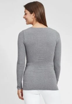 OXMO OXMARIE - Bluzka Z Długim Rękawem - Medium Grey Melange -Oxmo 145fe10719fd4c61b5296a5da7bed8ee