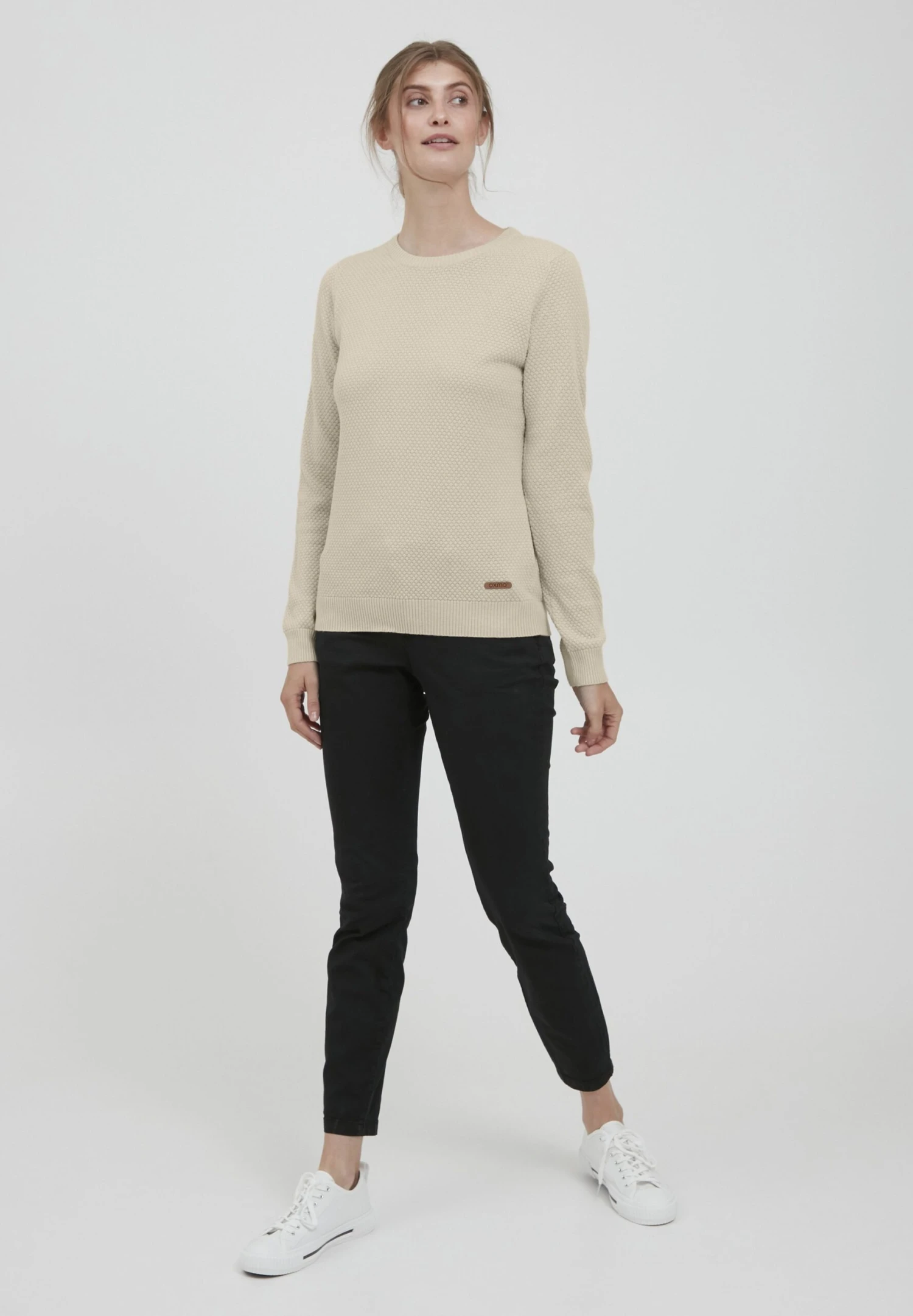 OXMO OXSARAH - Sweter - Oyster Gray 4 OXMO OXSARAH - Sweter - Oyster Gray - obrazek 2