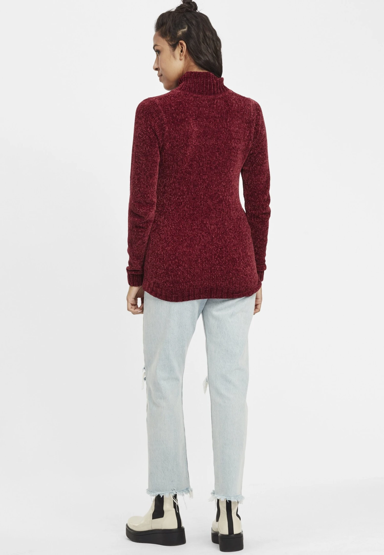 OXMO OXESTELLA - Sweter - Wine Red 5 OXMO OXESTELLA - Sweter - Wine Red - obrazek 3