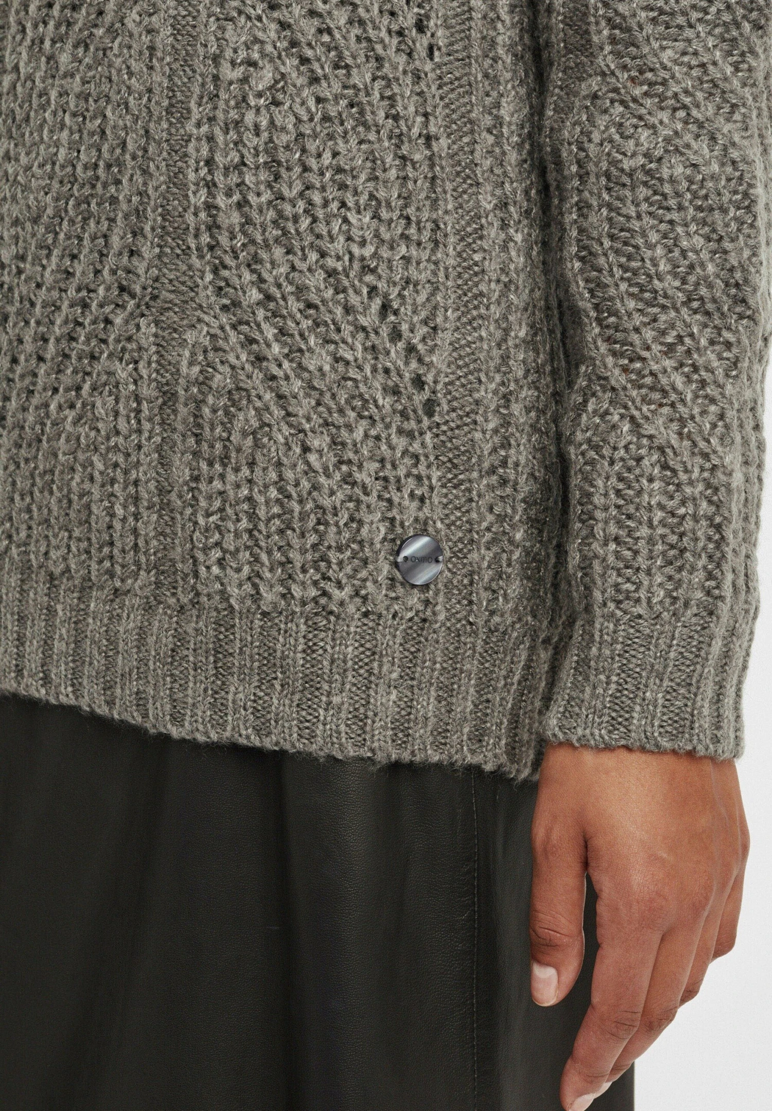 OXMO OXCHIARA - Sweter - Medium Grey Melange 7 OXMO OXCHIARA - Sweter - Medium Grey Melange - obrazek 5