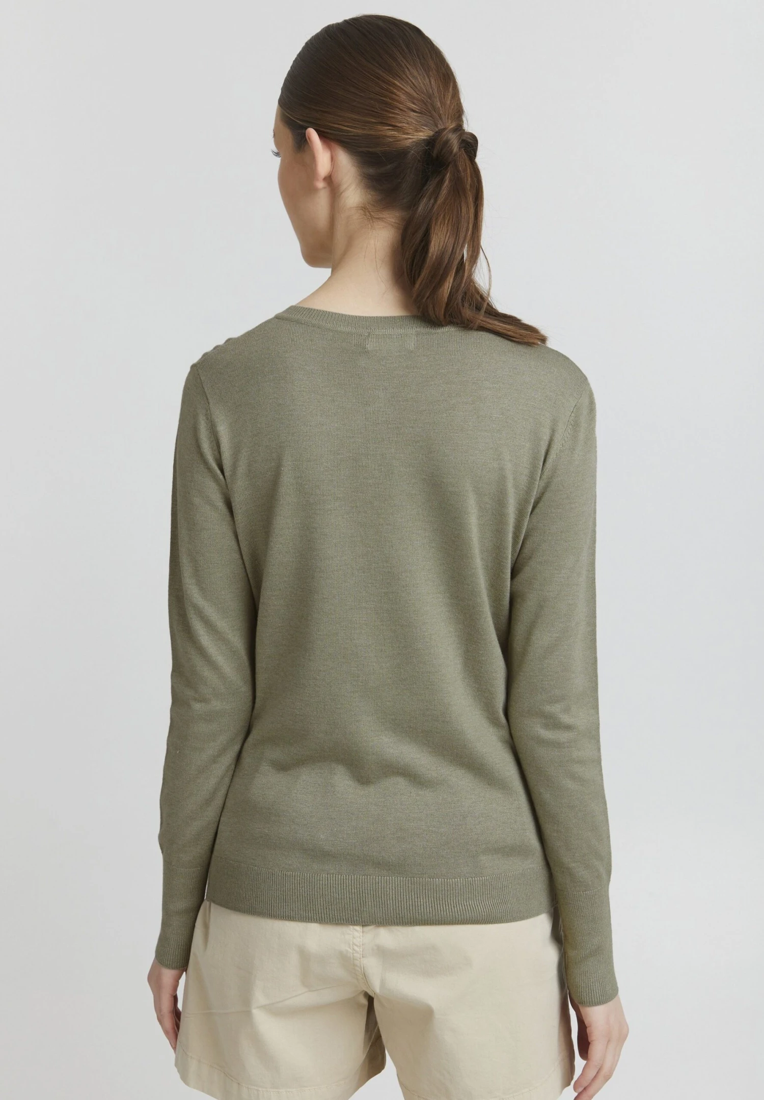 OXMO Kardigan - Seagrass Melange 5 OXMO Kardigan - Seagrass Melange - obrazek 3