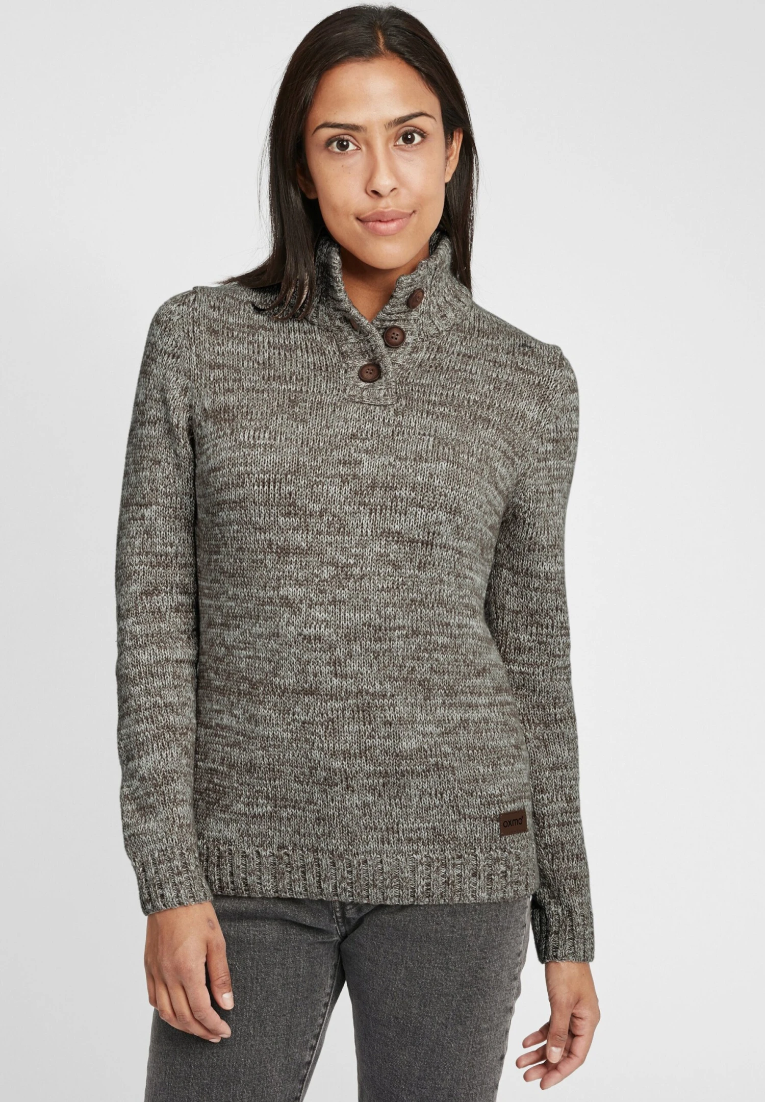 OXMO OXPHILICITA - Sweter - Dark Grey 3 OXMO OXPHILICITA - Sweter - Dark Grey