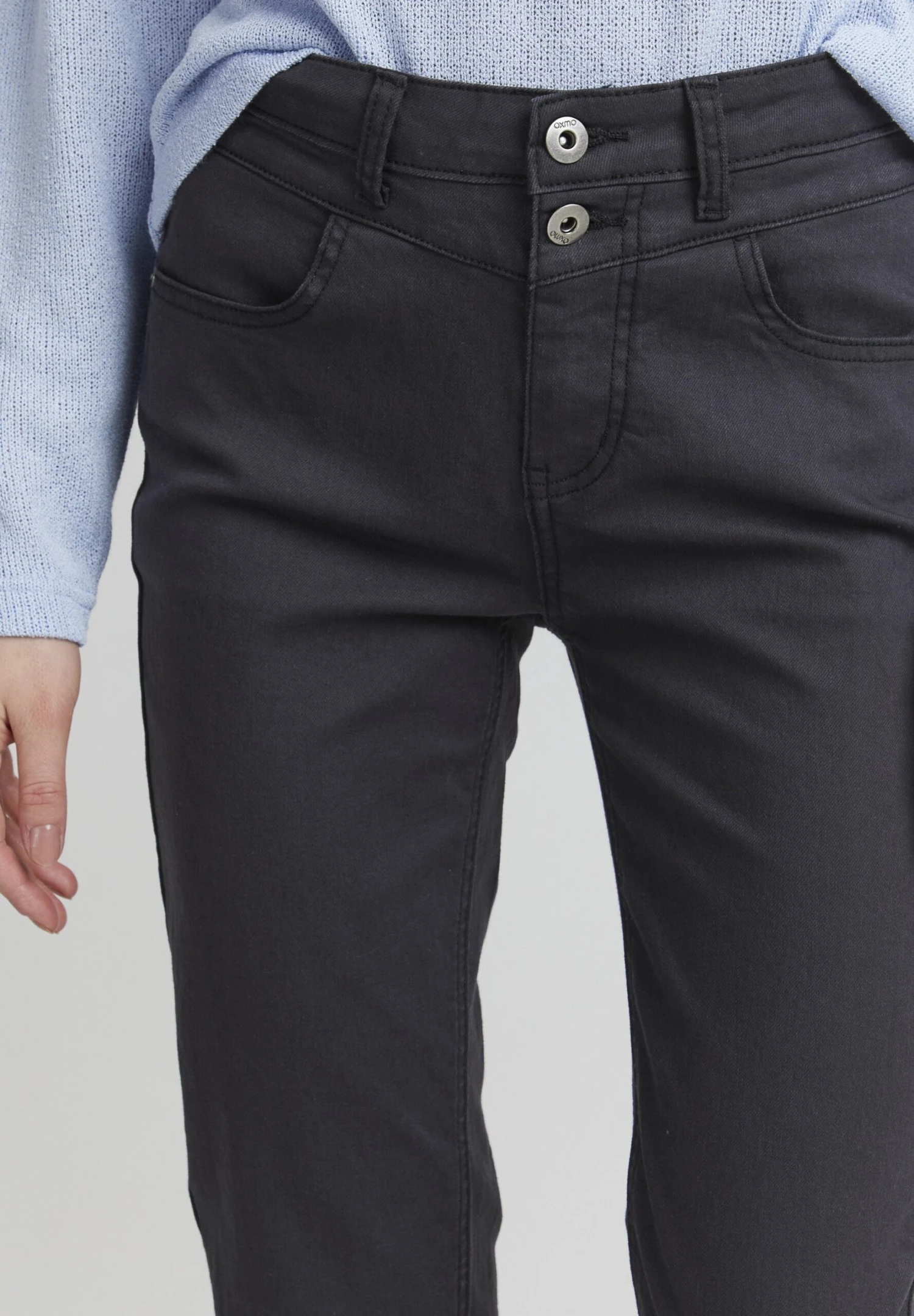 OXMO OXPEETJE - Spodnie Materiałowe - Black 6 OXMO OXPEETJE - Spodnie Materiałowe - Black - obrazek 4