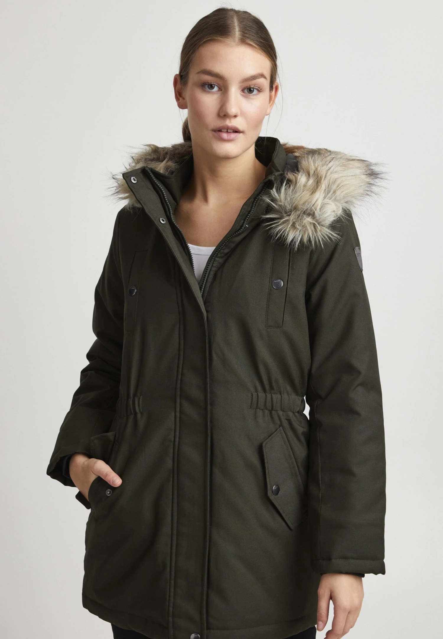 OXMO OXMARIBEL - Płaszcz Zimowy - Rosin 3 OXMO OXMARIBEL - Płaszcz Zimowy - Rosin