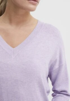 OXMO OXHELLE - Sweter - Purple Rose Melange -Oxmo 304faca770364850becbe354d153a91a