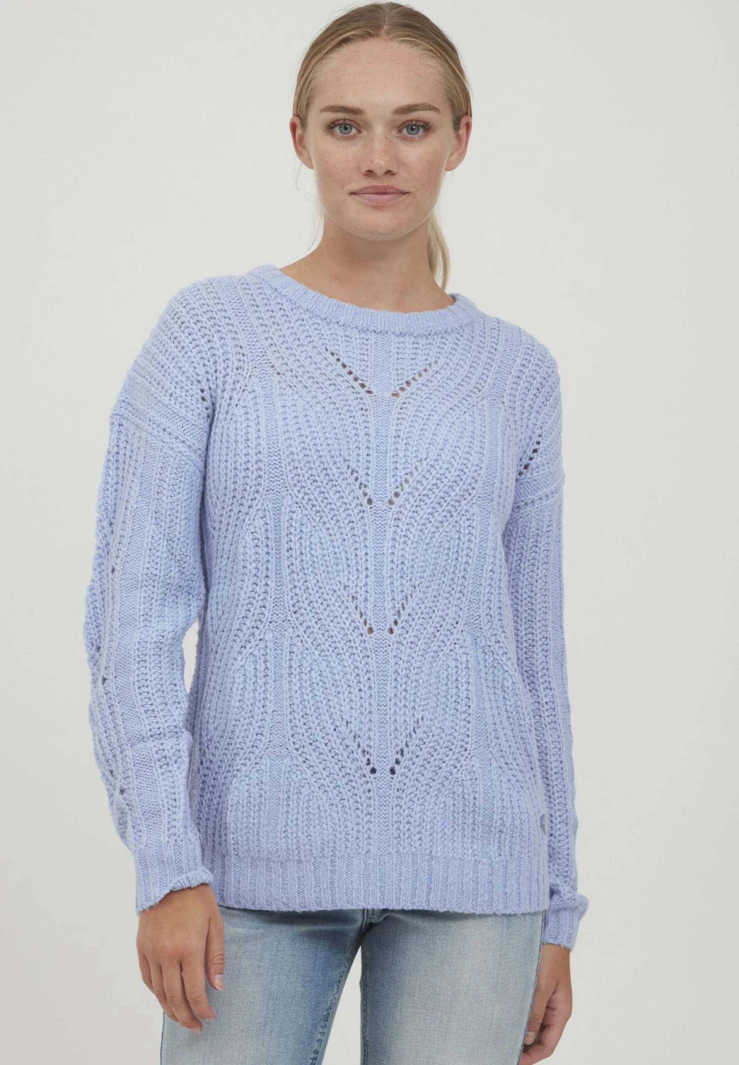 OXMO OXCHIARA - Sweter - Sky Blue 3 OXMO OXCHIARA - Sweter - Sky Blue