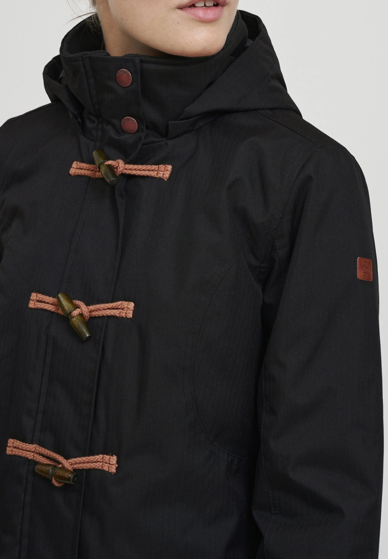 OXMO OXBROOKE - Płaszcz Zimowy - Black 6 OXMO OXBROOKE - Płaszcz Zimowy - Black - obrazek 4