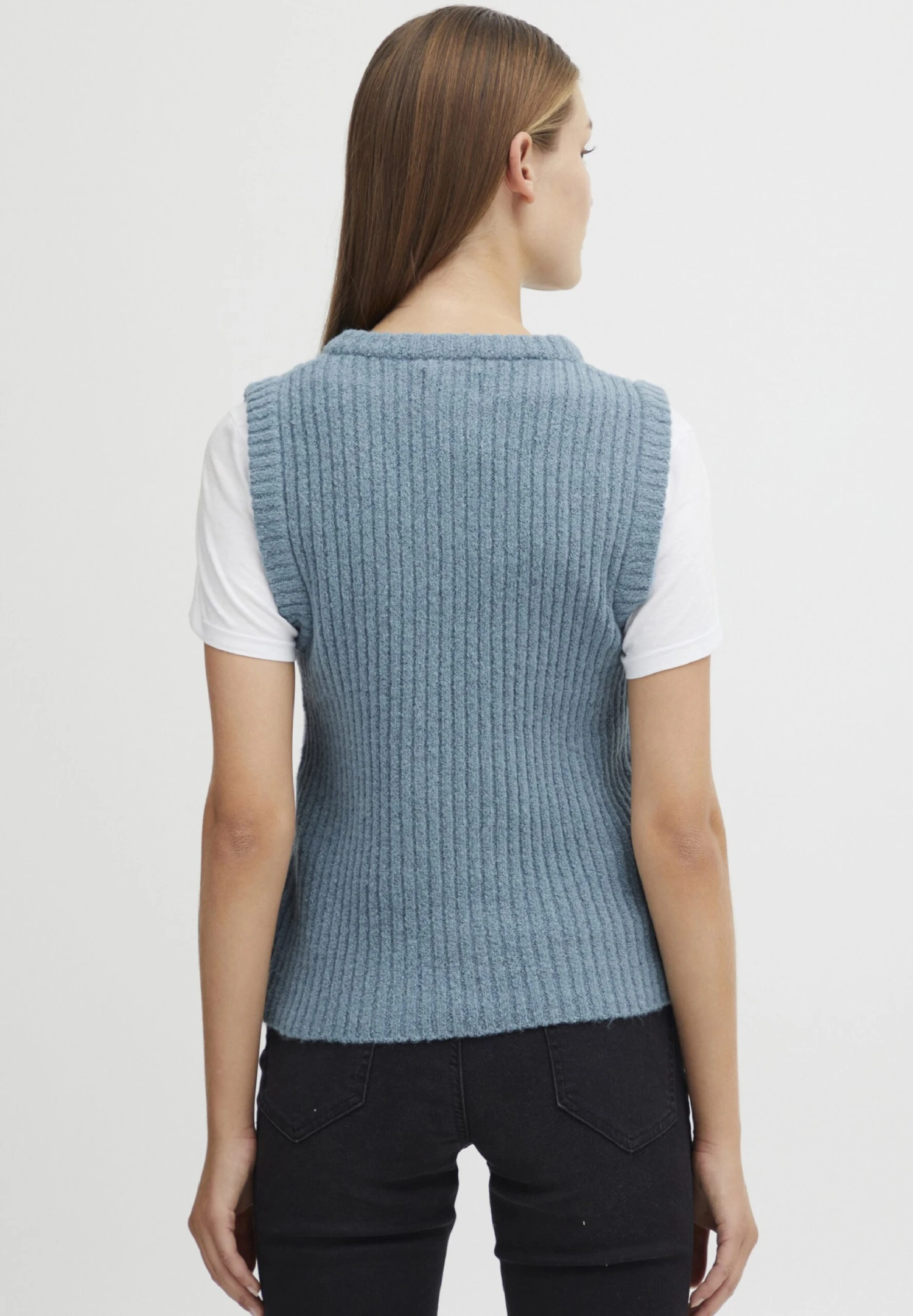 OXMO OXSALIS - Sweter - Smoke Blue Melange 5 OXMO OXSALIS - Sweter - Smoke Blue Melange - obrazek 3