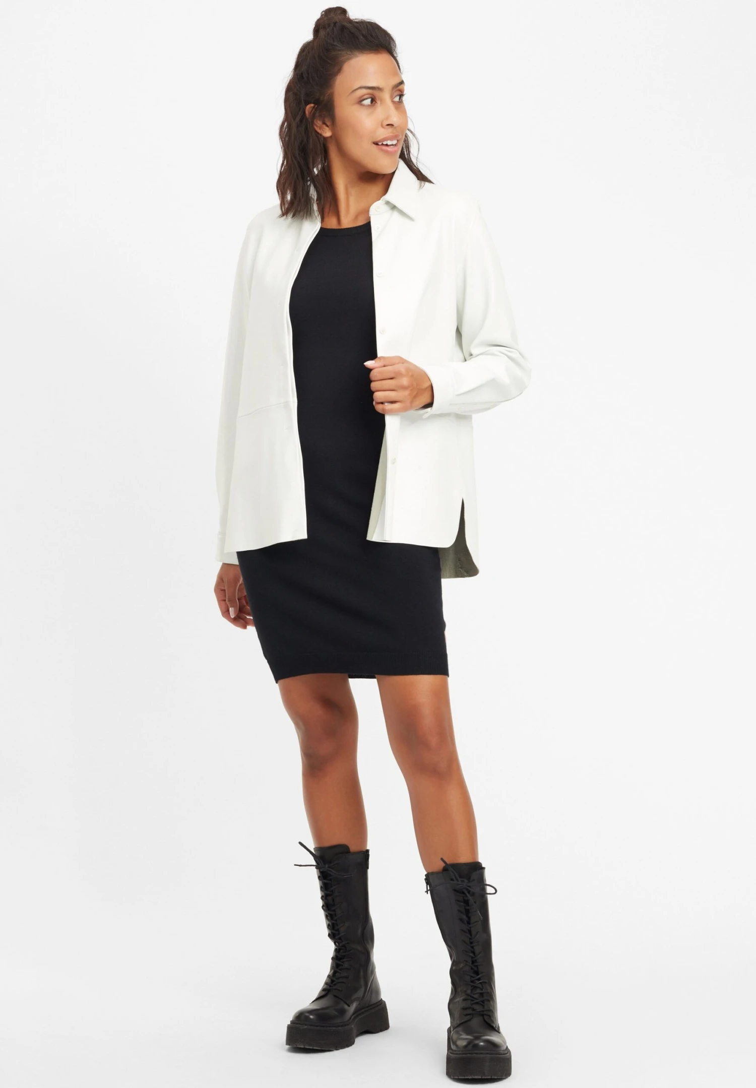 OXMO OXELLA - Sukienka Dzianinowa - Black 4 OXMO OXELLA - Sukienka Dzianinowa - Black - obrazek 2