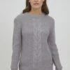 OXMO OXNATASJA - Sweter - Medium Grey Melange -Oxmo 36cd532242d94c37865db3777f1eca15