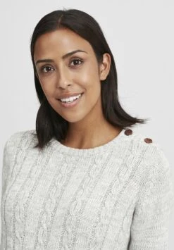 OXMO OXPHIA - Sweter - Lig Grey M -Oxmo 3d6cdb72759e4ced80f6a895ff3a7d1a