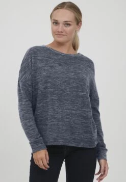 OXMO OXBENTA - Sweter - Total Eclipse Melange