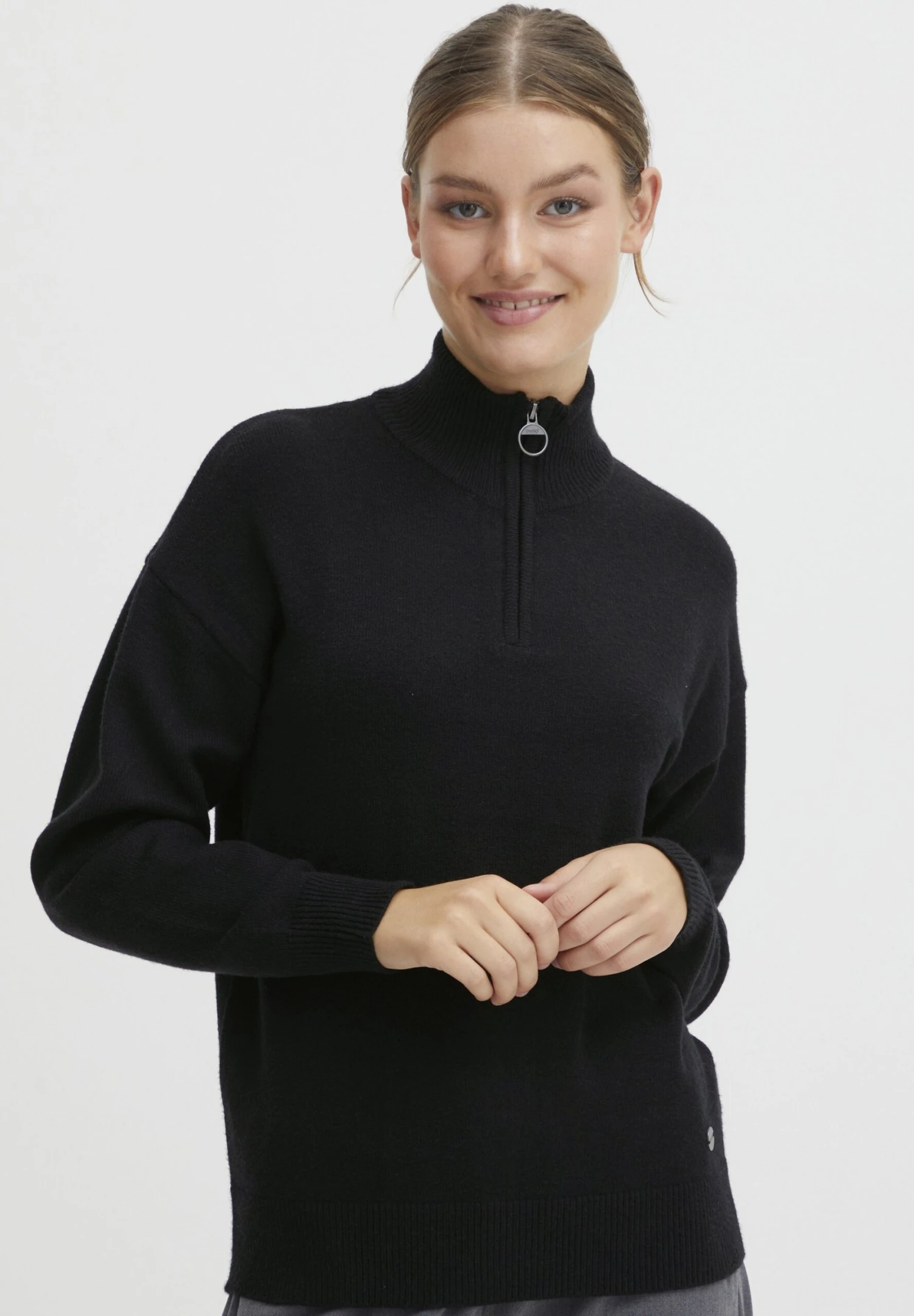 OXMO RITA - Sweter - Black 3 OXMO RITA - Sweter - Black