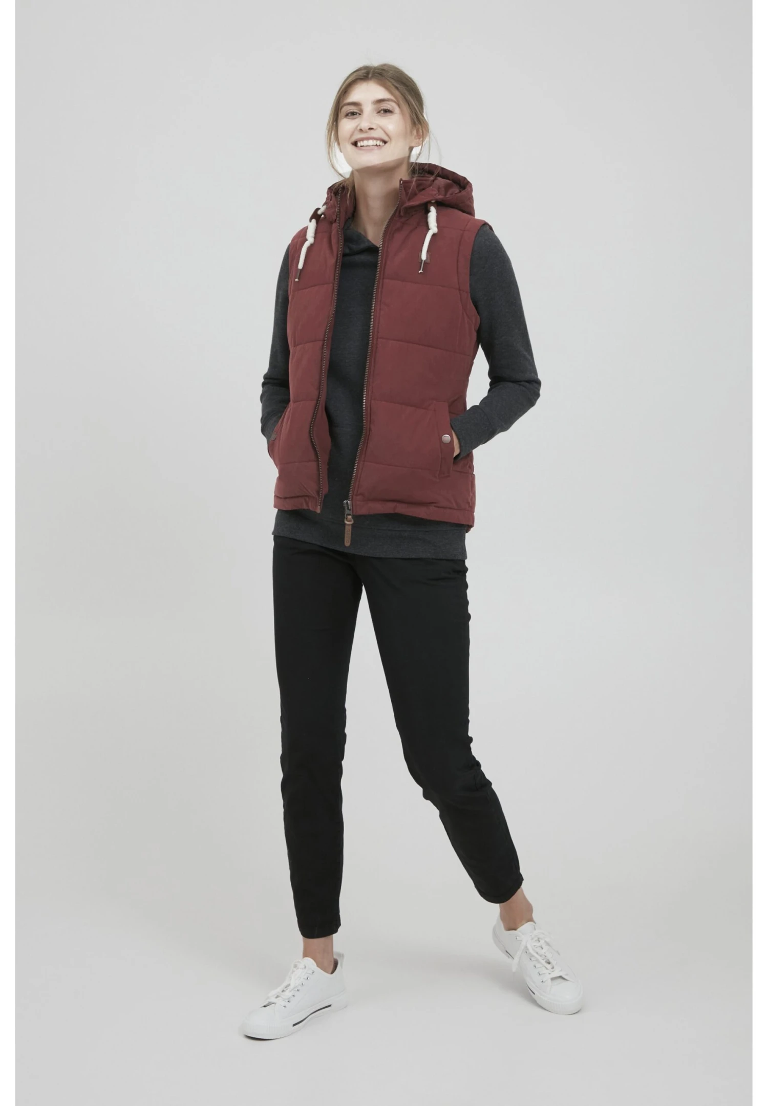 OXMO OXLEW - Kamizelka - Wine Red 4 OXMO OXLEW - Kamizelka - Wine Red - obrazek 2