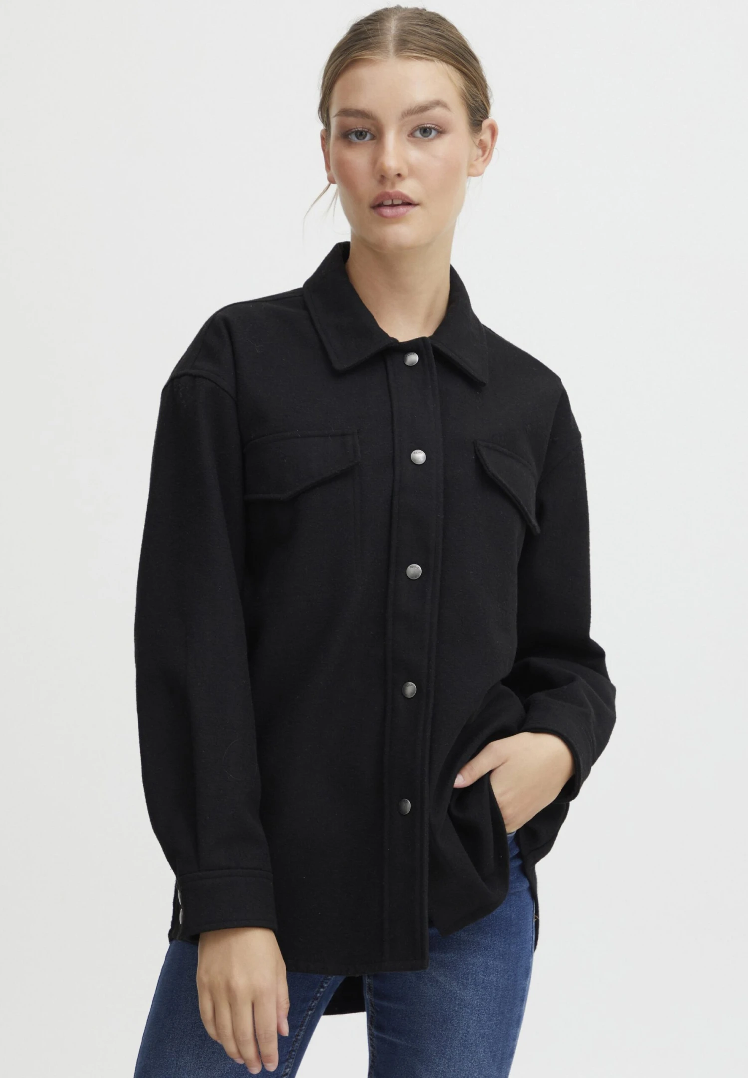 OXMO VALEN - Kardigan - Black 3 OXMO VALEN - Kardigan - Black