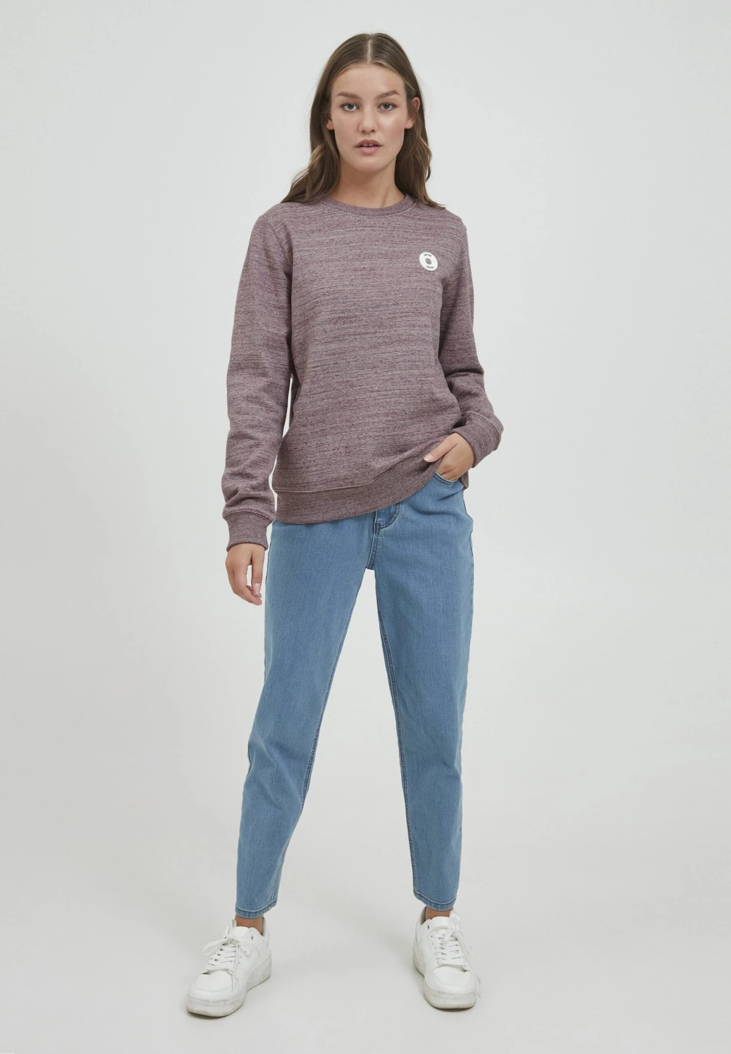 OXMO OXHELLA - Sweter - Chocolate Truffle Melange 4 OXMO OXHELLA - Sweter - Chocolate Truffle Melange - obrazek 2