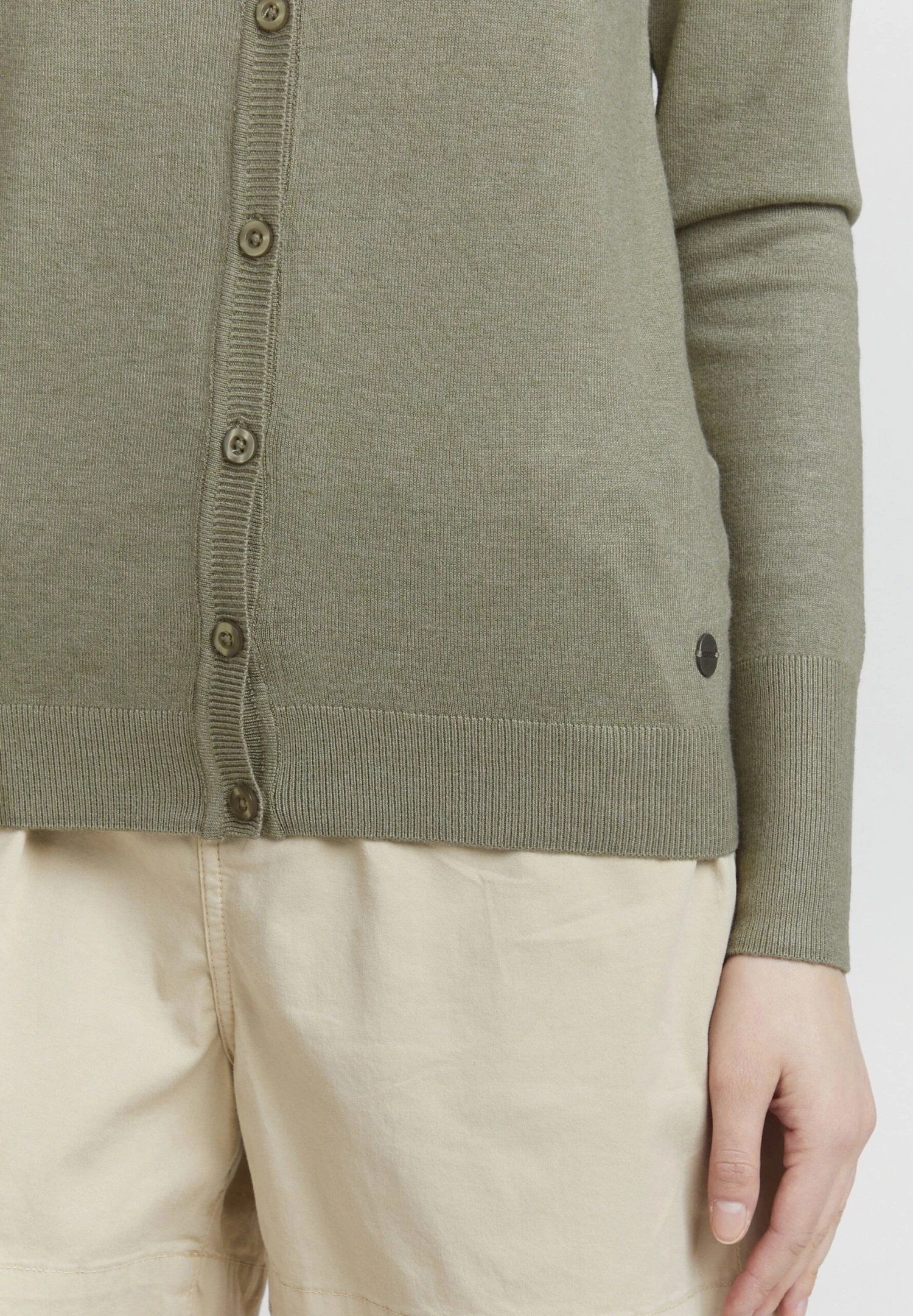 OXMO Kardigan - Seagrass Melange 7 OXMO Kardigan - Seagrass Melange - obrazek 5