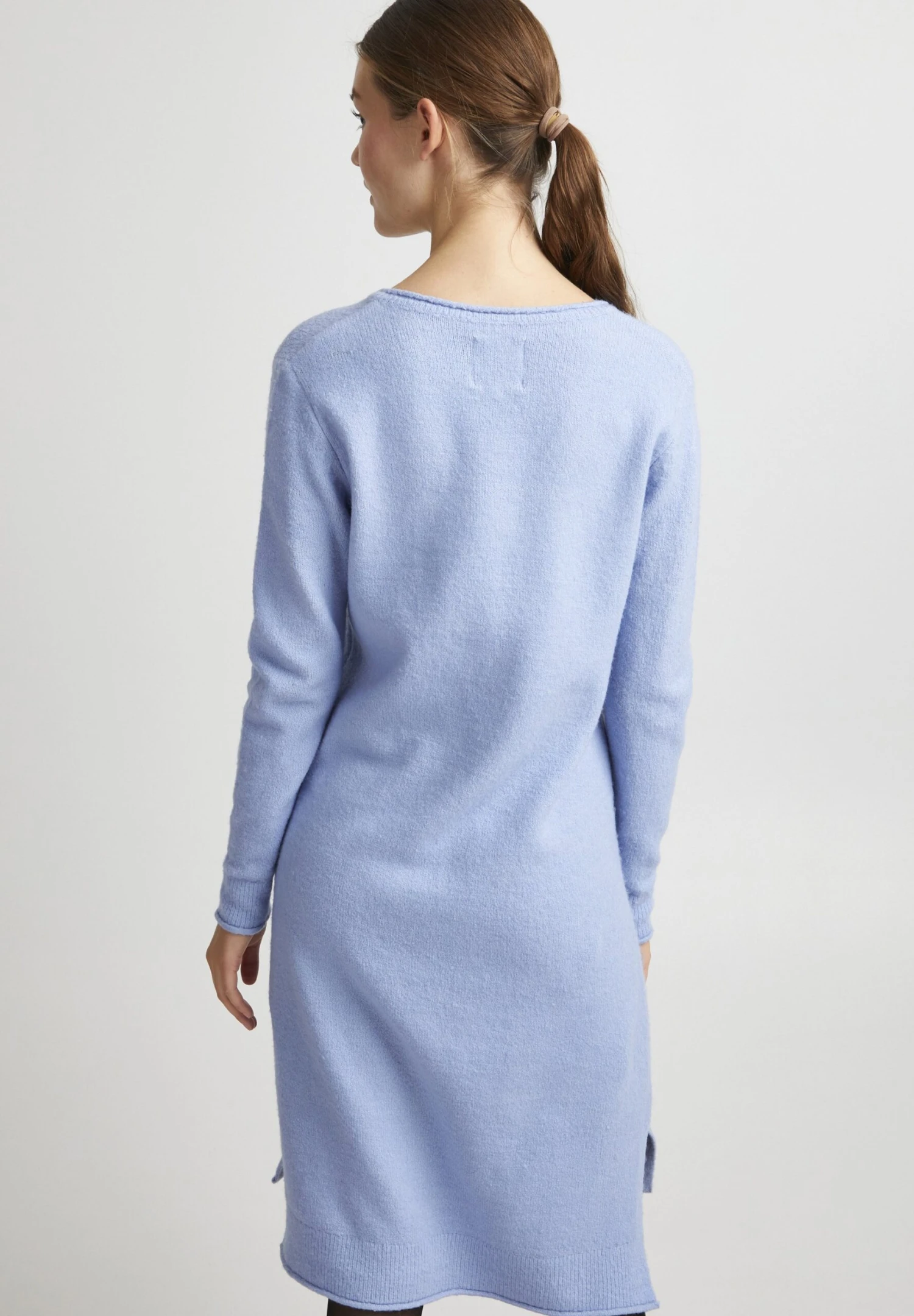 OXMO OXIDA - Sukienka Dzianinowa - Brunnera Blue Melange 5 OXMO OXIDA - Sukienka Dzianinowa - Brunnera Blue Melange - obrazek 3