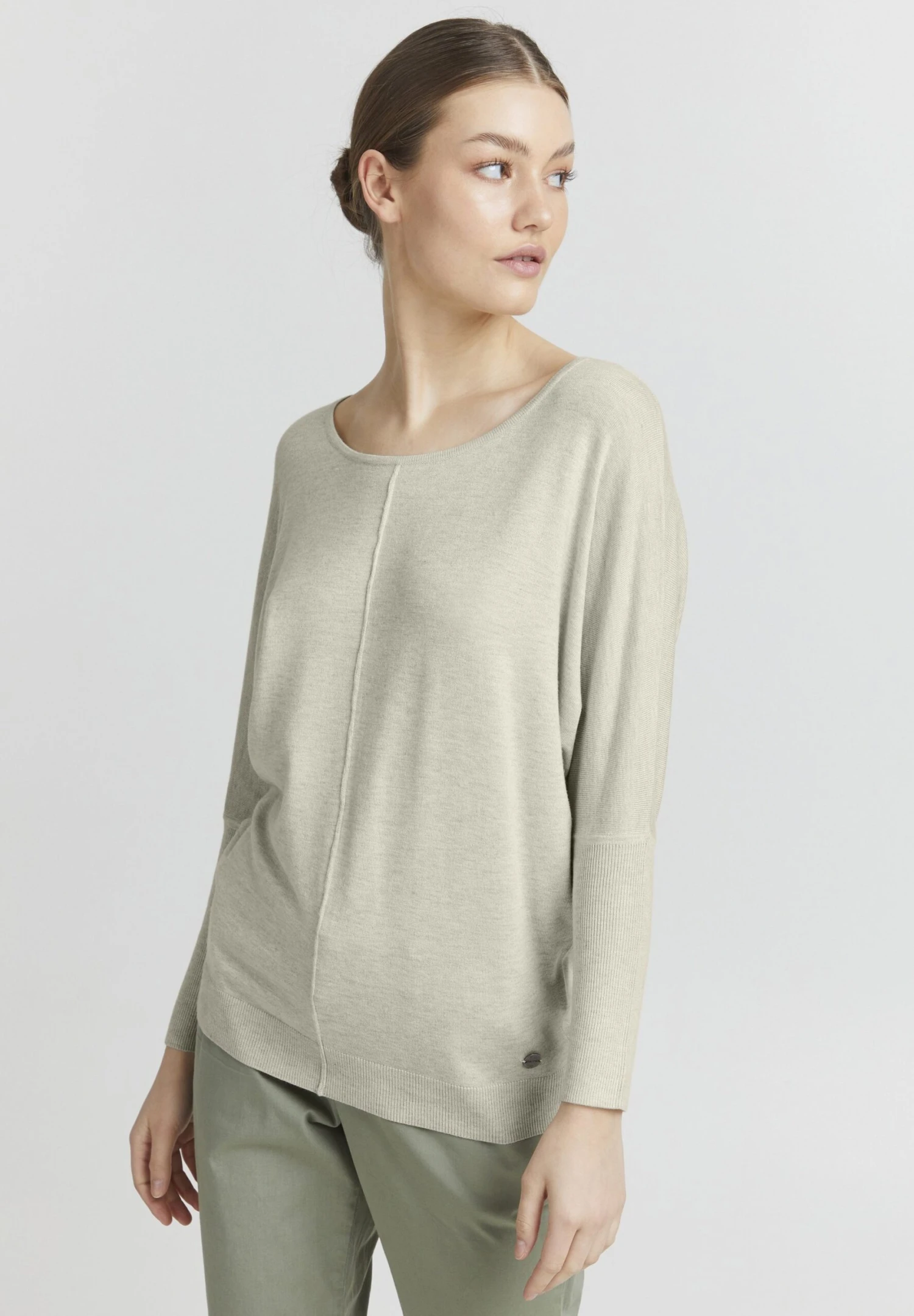 OXMO OXHERDIS - Sweter - Oyster Grey Melange 3 OXMO OXHERDIS - Sweter - Oyster Grey Melange
