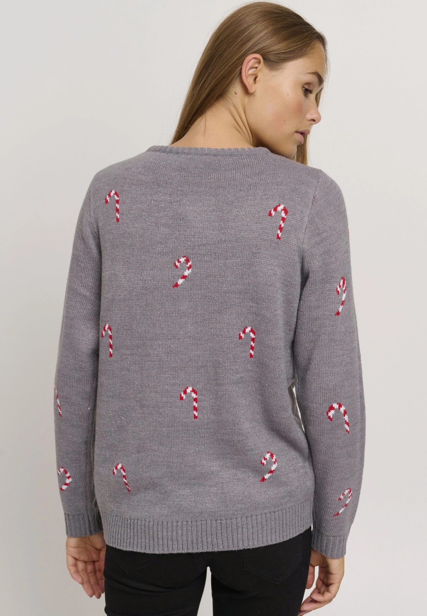 OXMO OXCHRISTEL - Sweter - Medium Grey Melange 5 OXMO OXCHRISTEL - Sweter - Medium Grey Melange - obrazek 3