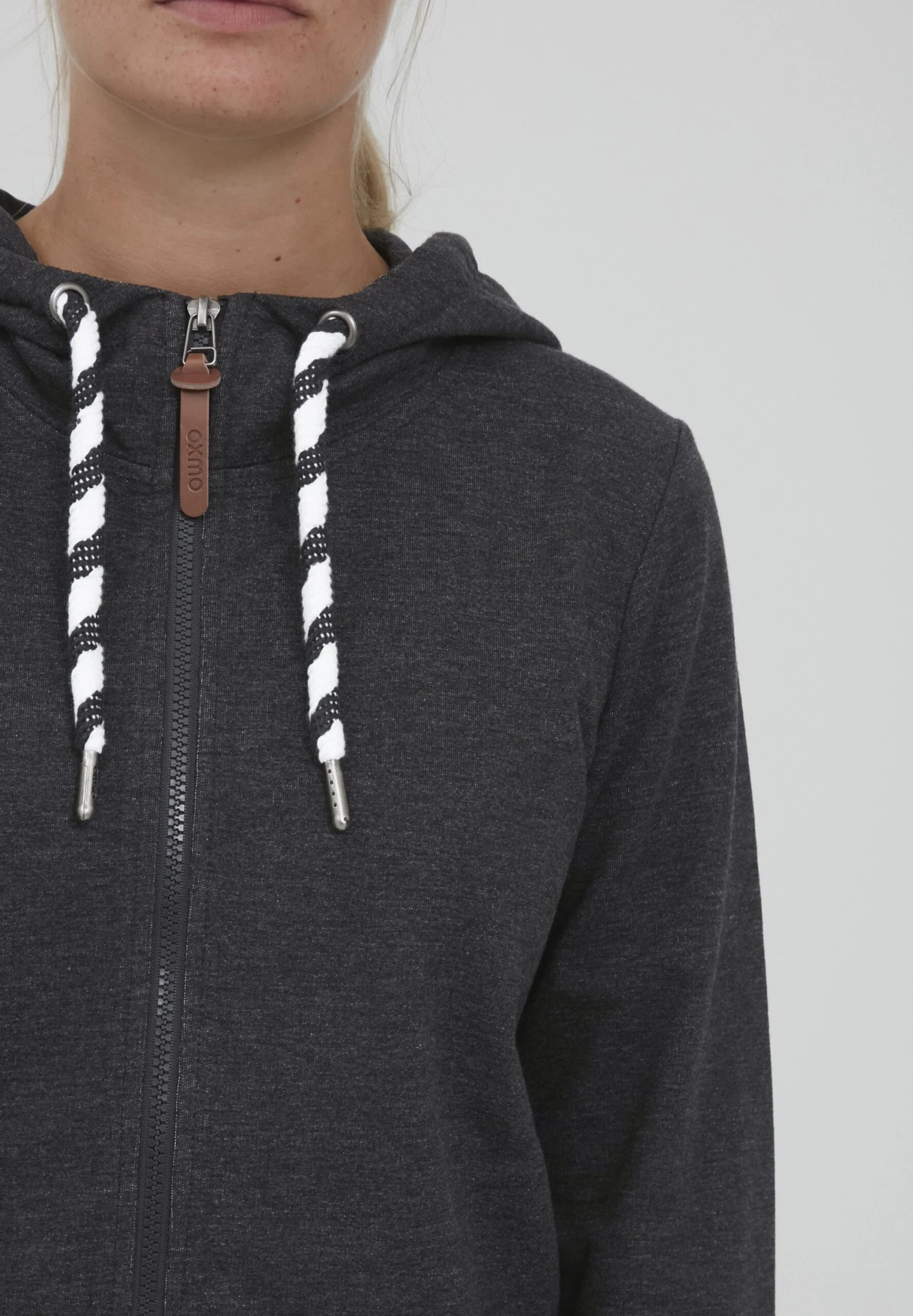 OXMO OXWANDA - Bluza Rozpinana - Dar Grey M 6 OXMO OXWANDA - Bluza Rozpinana - Dar Grey M - obrazek 4