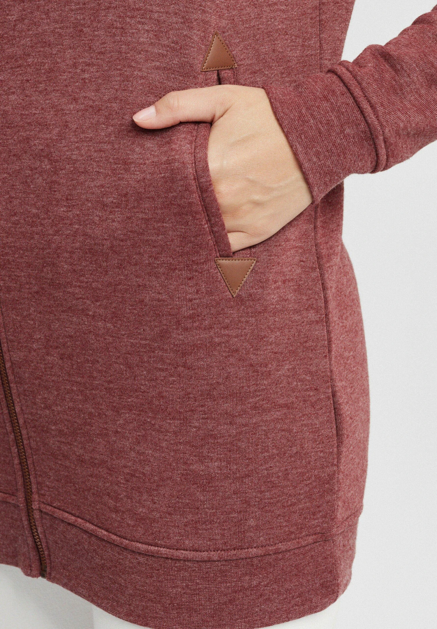 OXMO OXVICKY - Bluza Rozpinana - Wine R Mel 7 OXMO OXVICKY - Bluza Rozpinana - Wine R Mel - obrazek 5