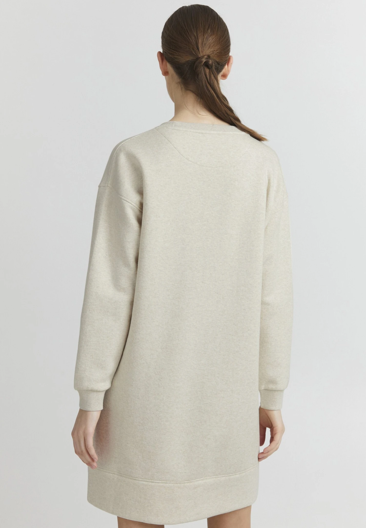 OXMO HOLLY - Sukienka Letnia - Oatmeal Melange 5 OXMO HOLLY - Sukienka Letnia - Oatmeal Melange - obrazek 3