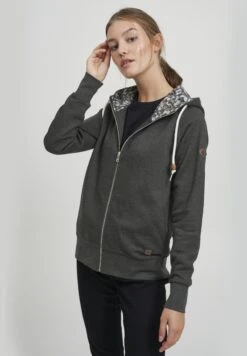 OXMO OXULLA - Bluza Rozpinana - Dark Grey Melange