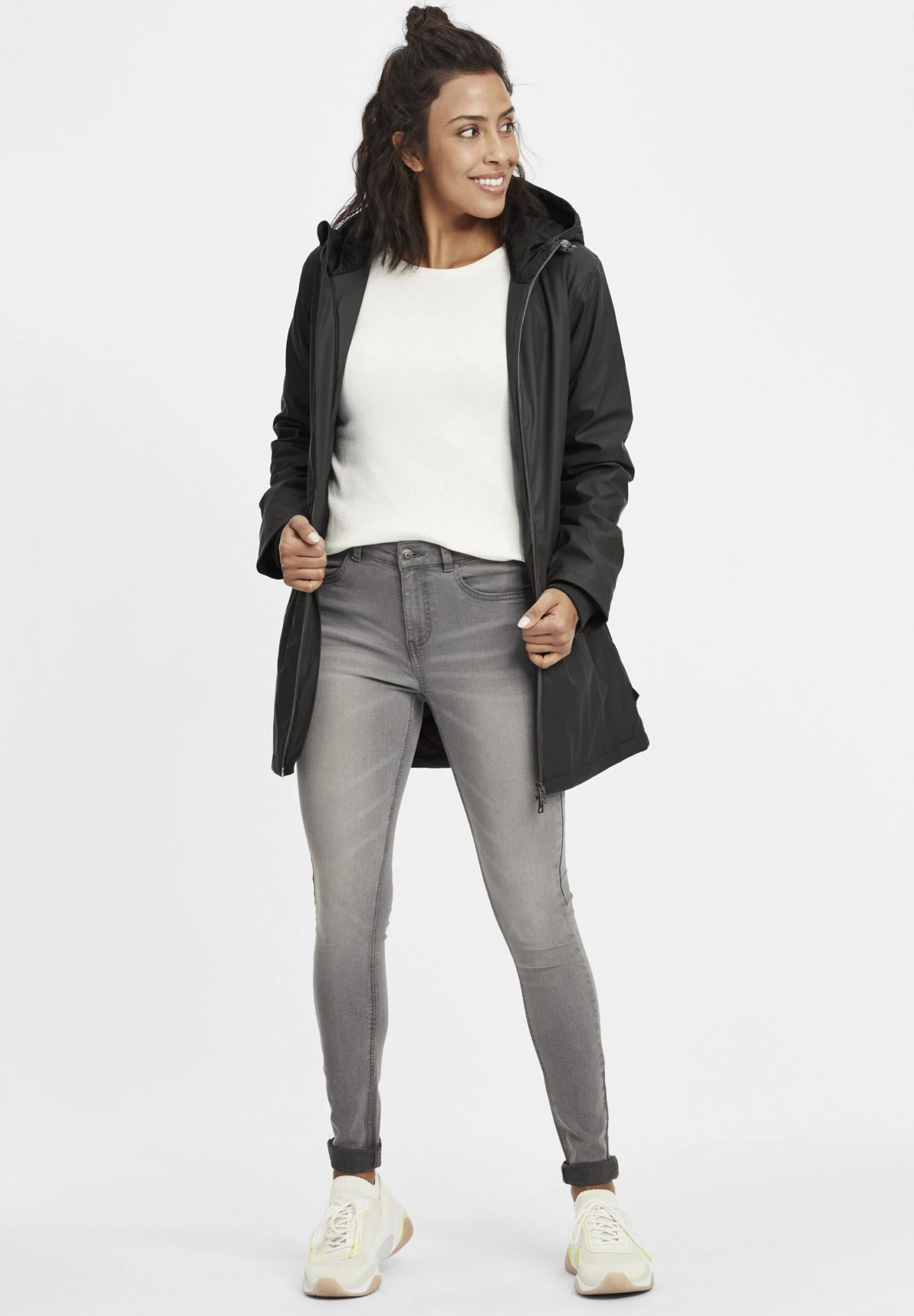 OXMO OXJANINA - Parka - Black 4 OXMO OXJANINA - Parka - Black - obrazek 2