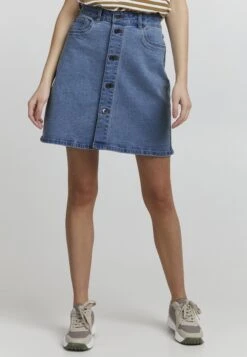 OXMO FRIGGA - Spódnica Trapezowa - Light Blue Denim