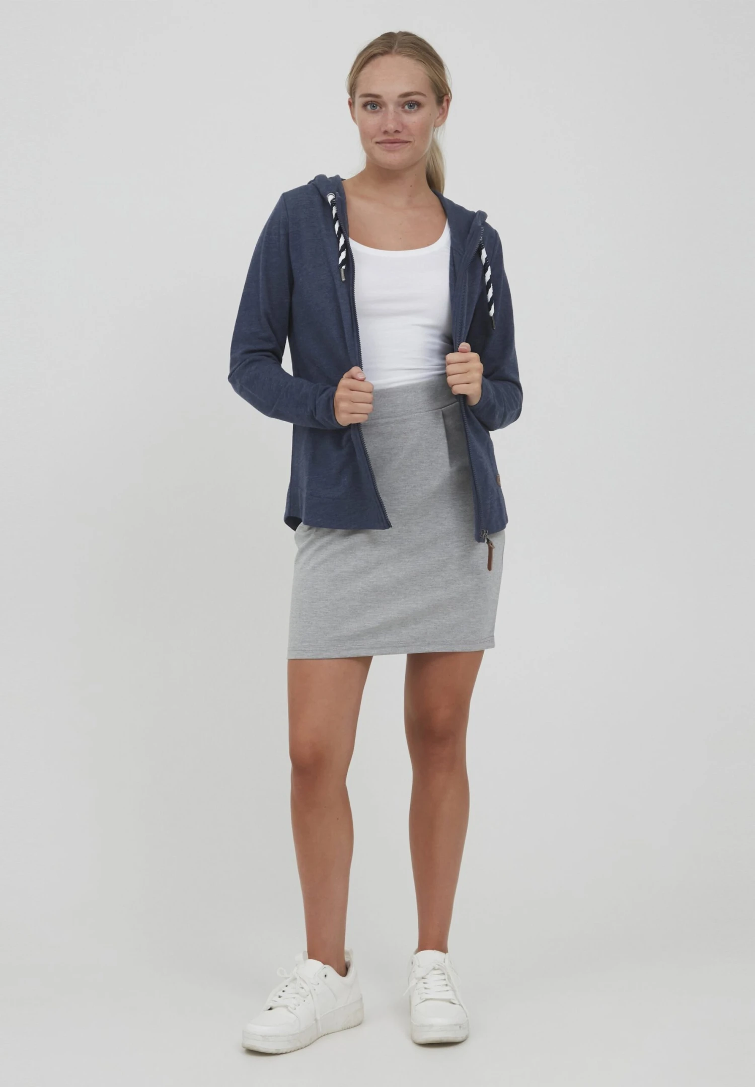 OXMO OXWANDA - Bluza Rozpinana - Ins Bl Mel 4 OXMO OXWANDA - Bluza Rozpinana - Ins Bl Mel - obrazek 2