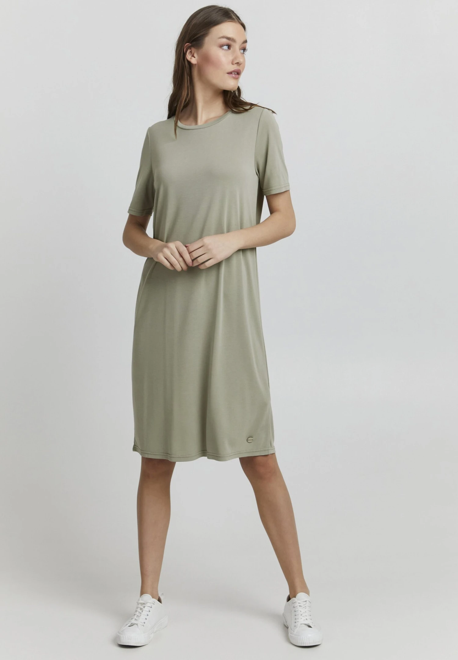 OXMO BRINJA - Sukienka Z Dżerseju - Seagrass 4 OXMO BRINJA - Sukienka Z Dżerseju - Seagrass - obrazek 2