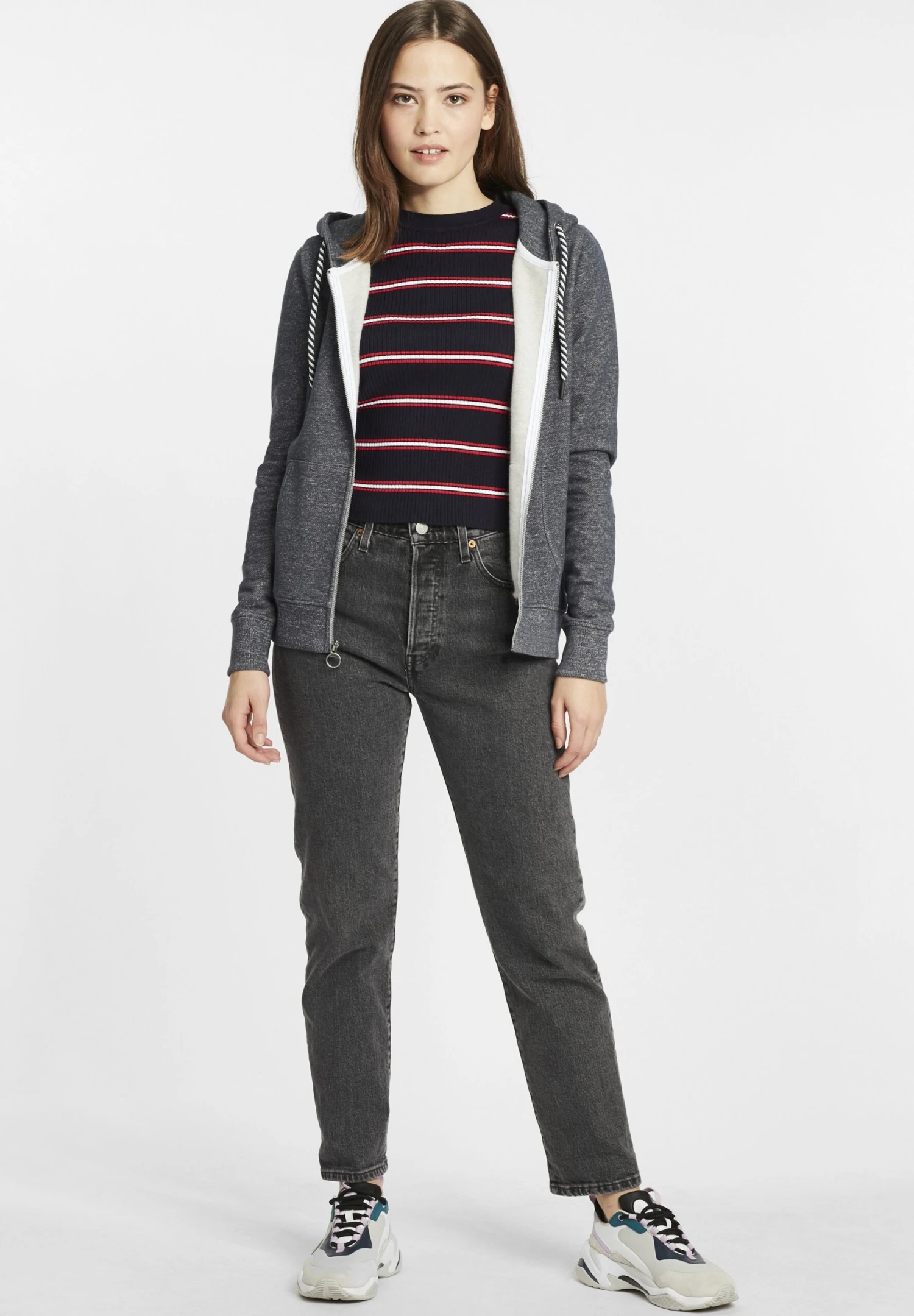 OXMO CELIA - Bluza Rozpinana - Insignia Blue 4 OXMO CELIA - Bluza Rozpinana - Insignia Blue - obrazek 2