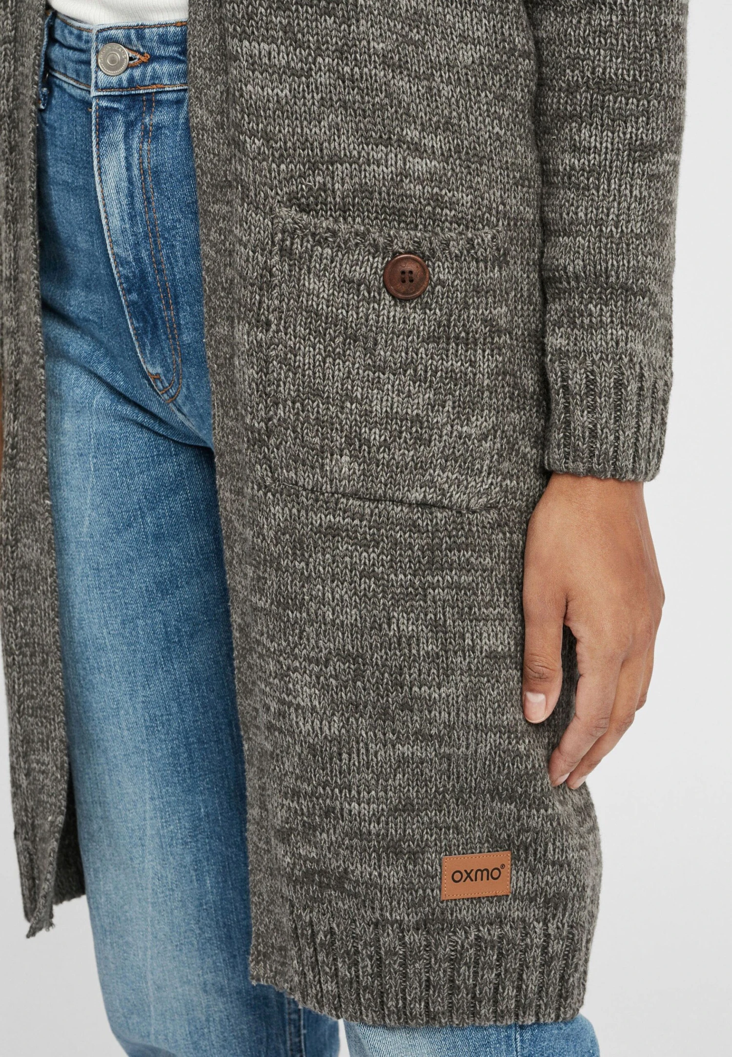 OXMO OXPHILETTA - Kardigan - Dark Grey 7 OXMO OXPHILETTA - Kardigan - Dark Grey - obrazek 5