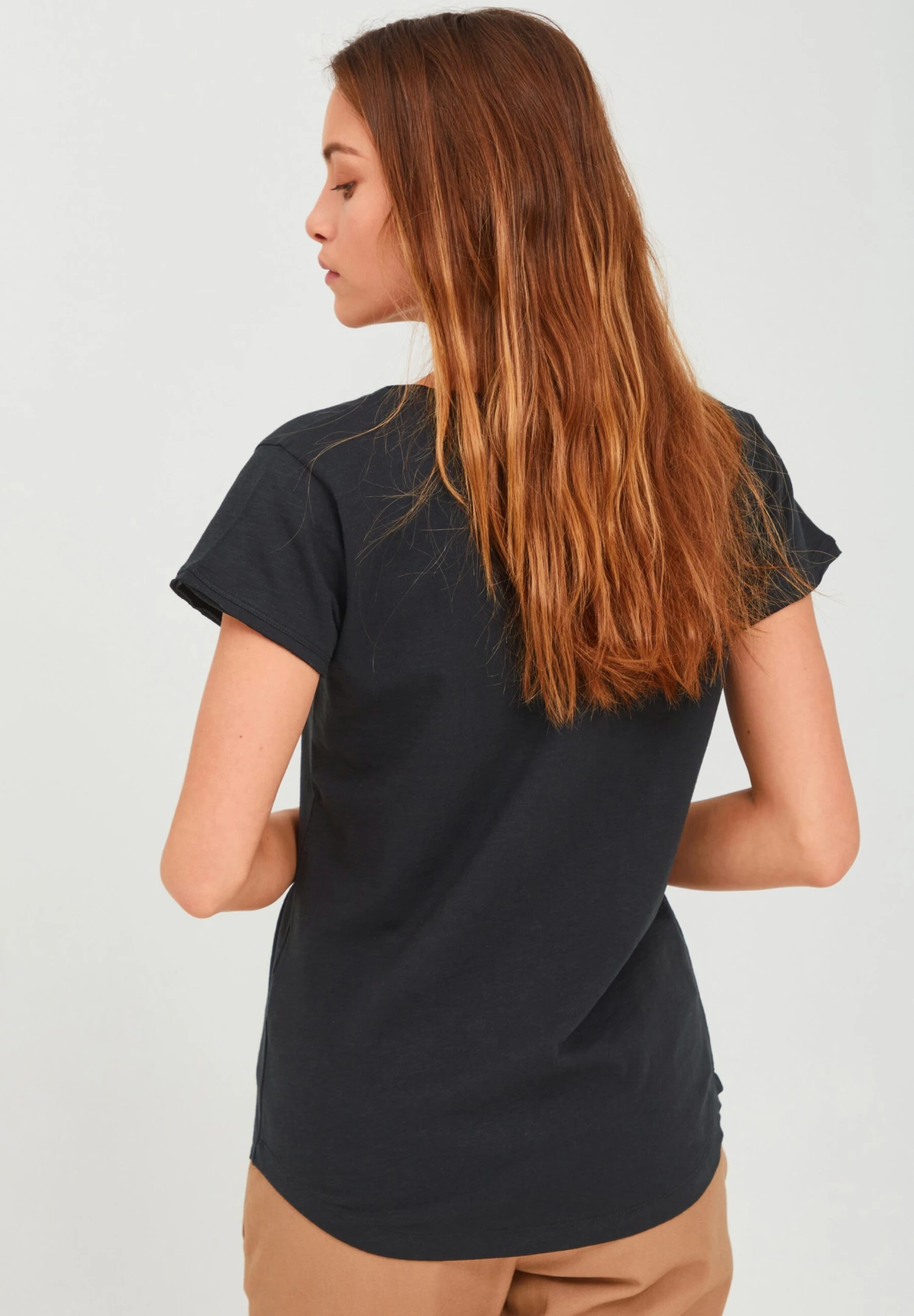 OXMO OXLYDI - T-shirt Basic - Black 5 OXMO OXLYDI - T-shirt Basic - Black - obrazek 3