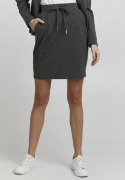 OXMO OXARNA - Spódnica Ołówkowa - Medium Grey Melange