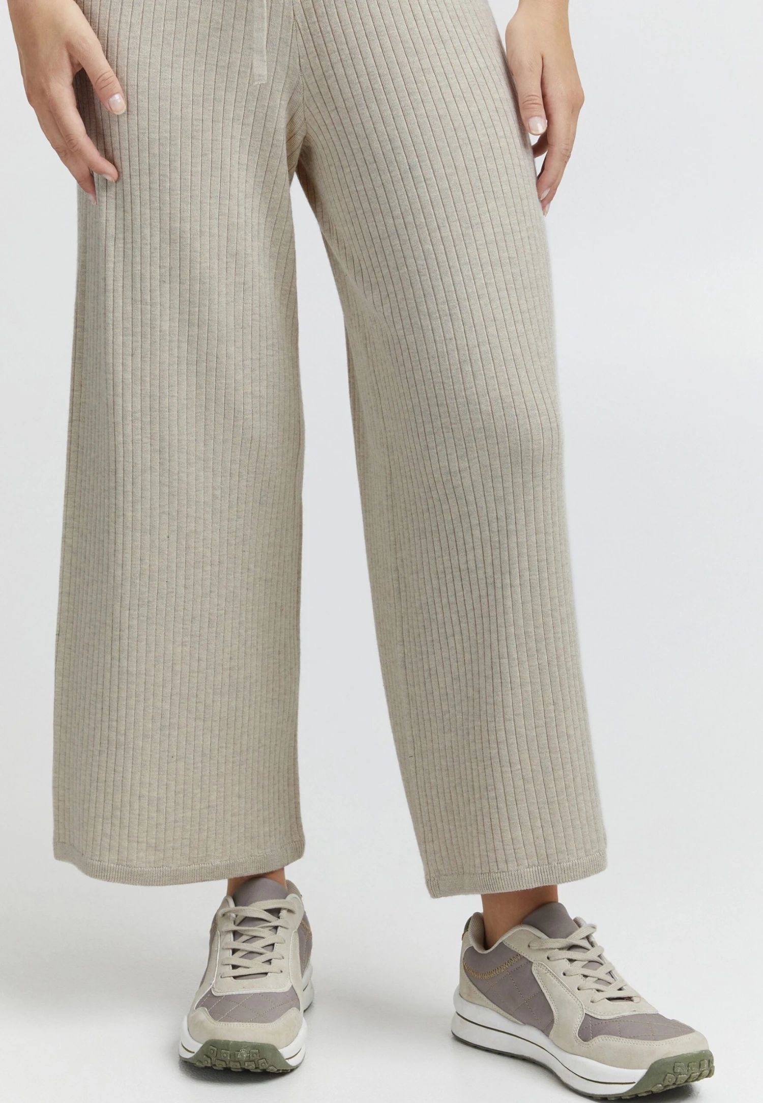 OXMO OXRIE - Spodnie Materiałowe - Oyster Grey Melange 7 OXMO OXRIE - Spodnie Materiałowe - Oyster Grey Melange - obrazek 5