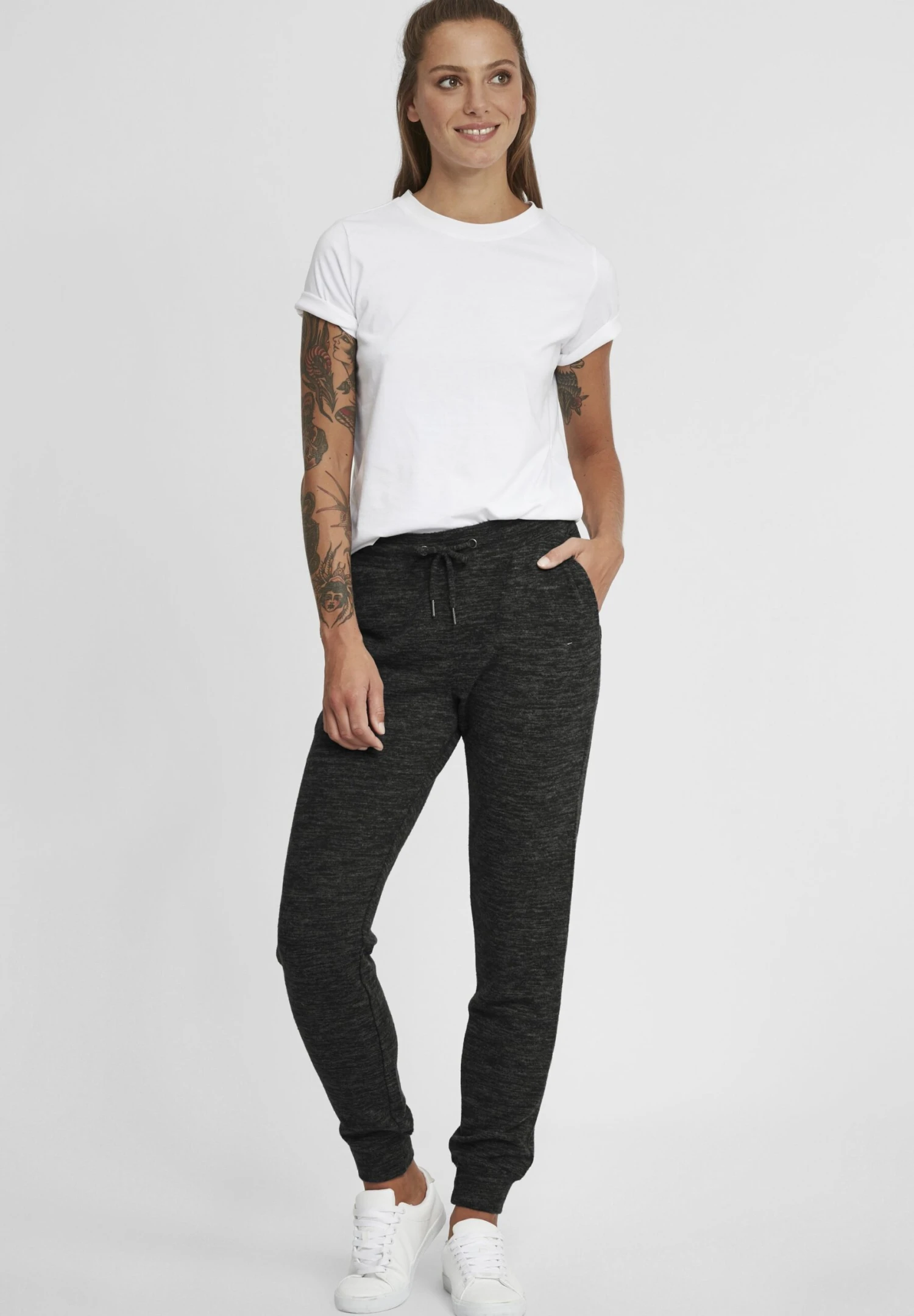 OXMO OXBENITA - Spodnie Treningowe - Dark Grey Melange 4 OXMO OXBENITA - Spodnie Treningowe - Dark Grey Melange - obrazek 2