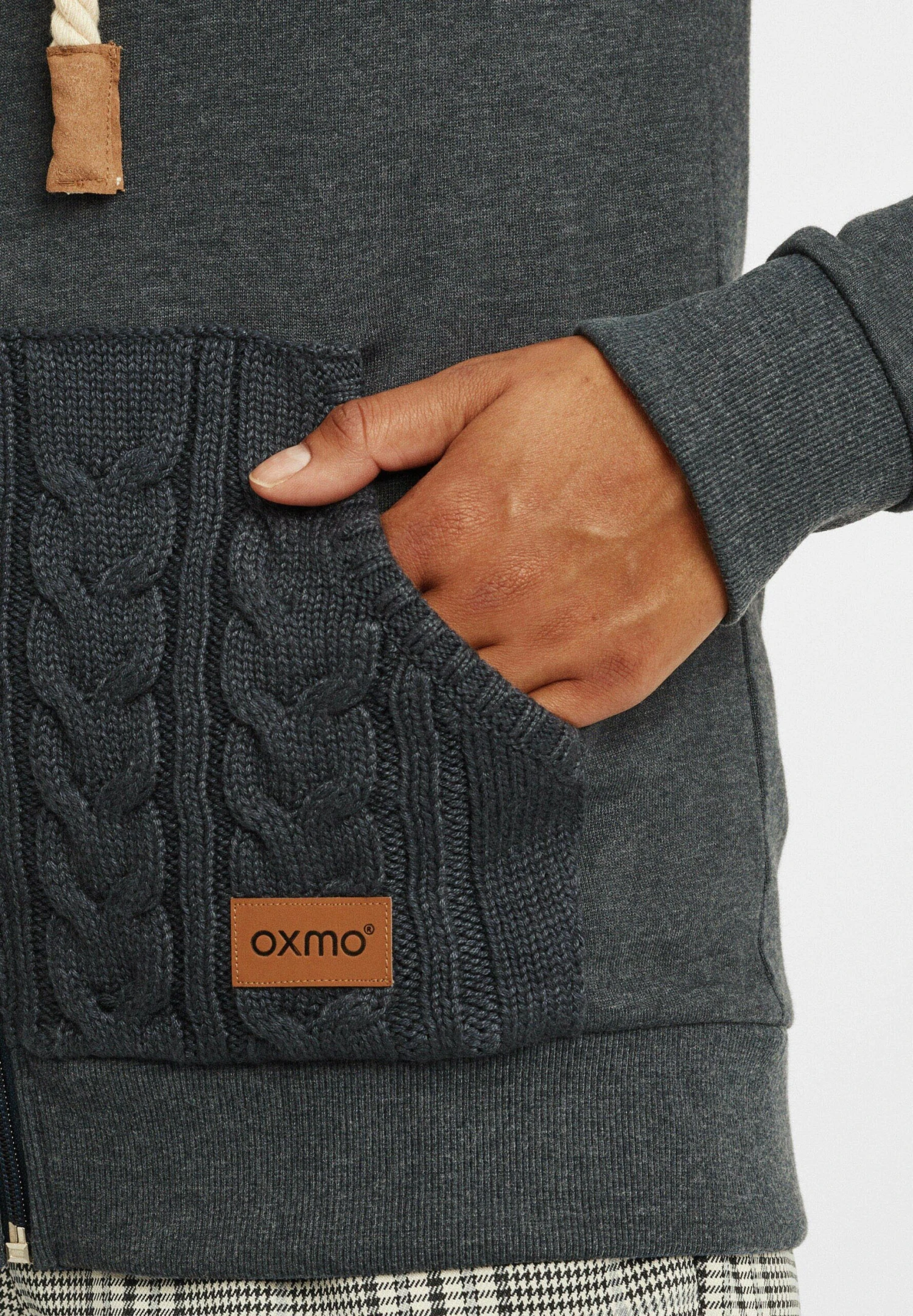 OXMO OXMATILDA - Bluza Rozpinana - Dar Grey M 7 OXMO OXMATILDA - Bluza Rozpinana - Dar Grey M - obrazek 5