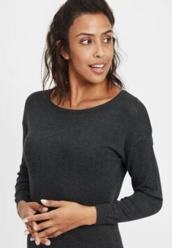 OXMO OXELLA - Sukienka Dzianinowa - Dar Grey M -Oxmo 95da46f286e546a0a7523879889f4e5f