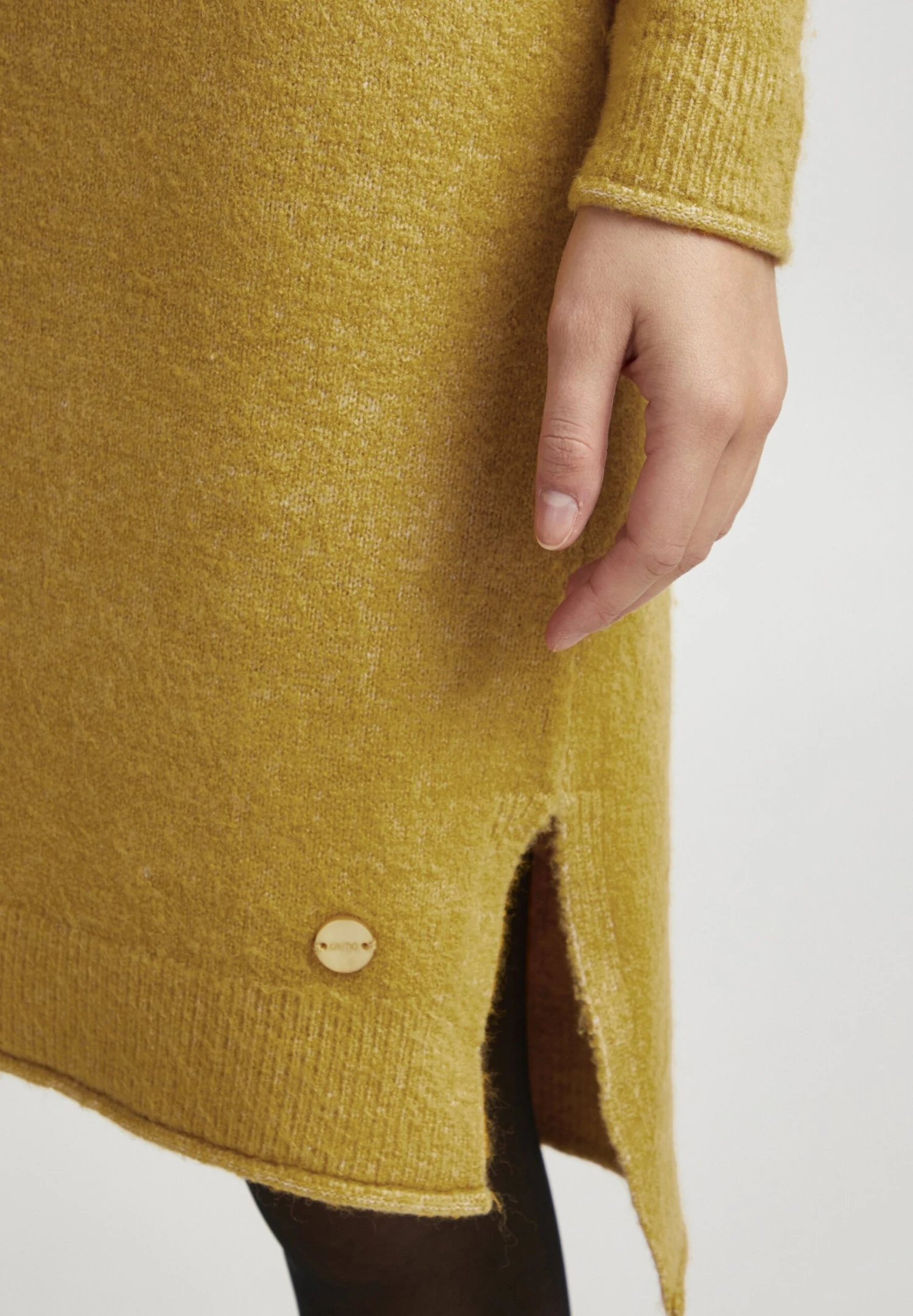 OXMO OXIDA - Sukienka Dzianinowa - Honey Mustard Melange 6 OXMO OXIDA - Sukienka Dzianinowa - Honey Mustard Melange - obrazek 5