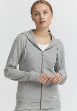 OXMO OXLOVA - Bluza Rozpinana - Light Grey Melange