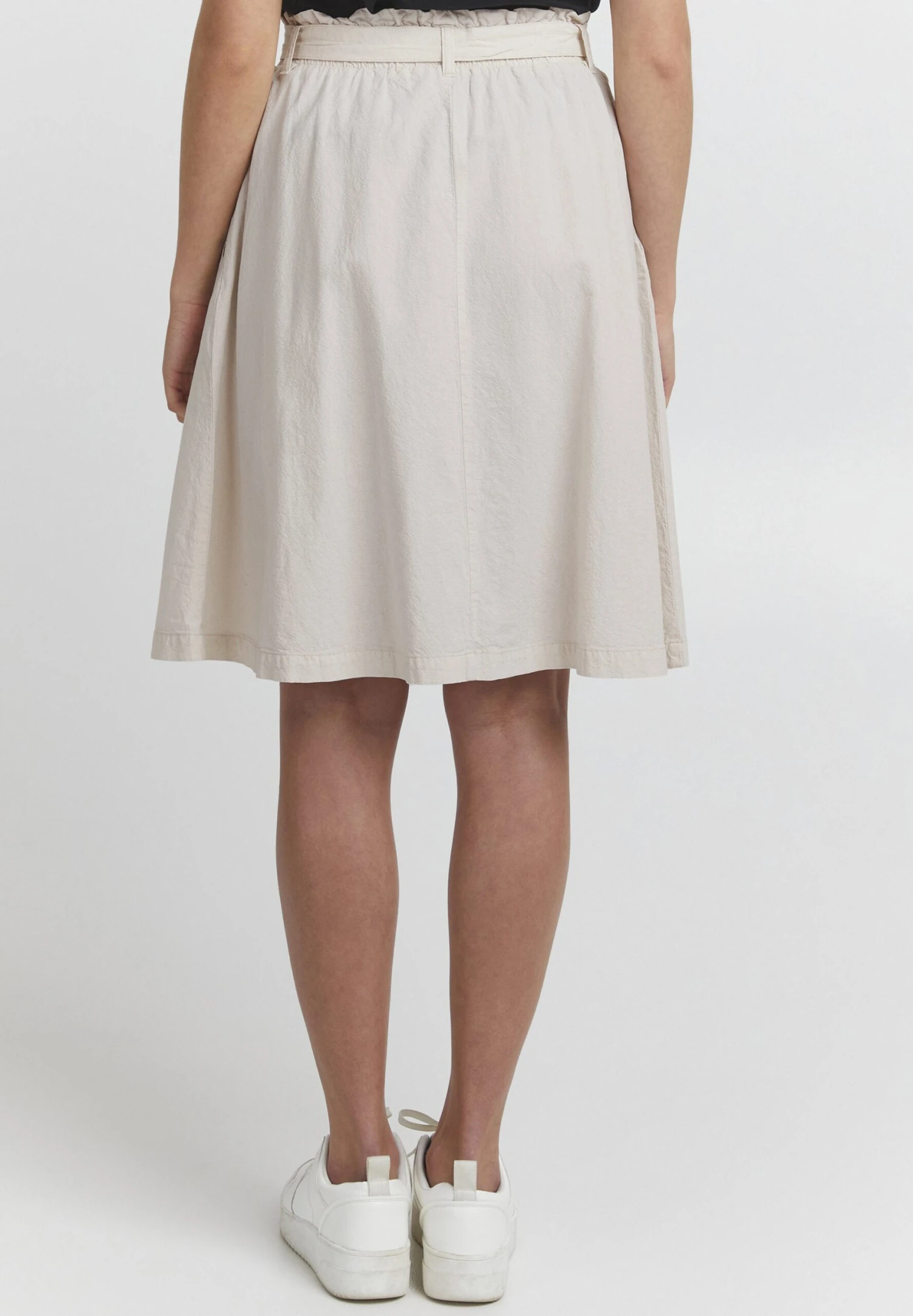 OXMO LERKE - Spódnica Trapezowa - Oatmeal 5 OXMO LERKE - Spódnica Trapezowa - Oatmeal - obrazek 3