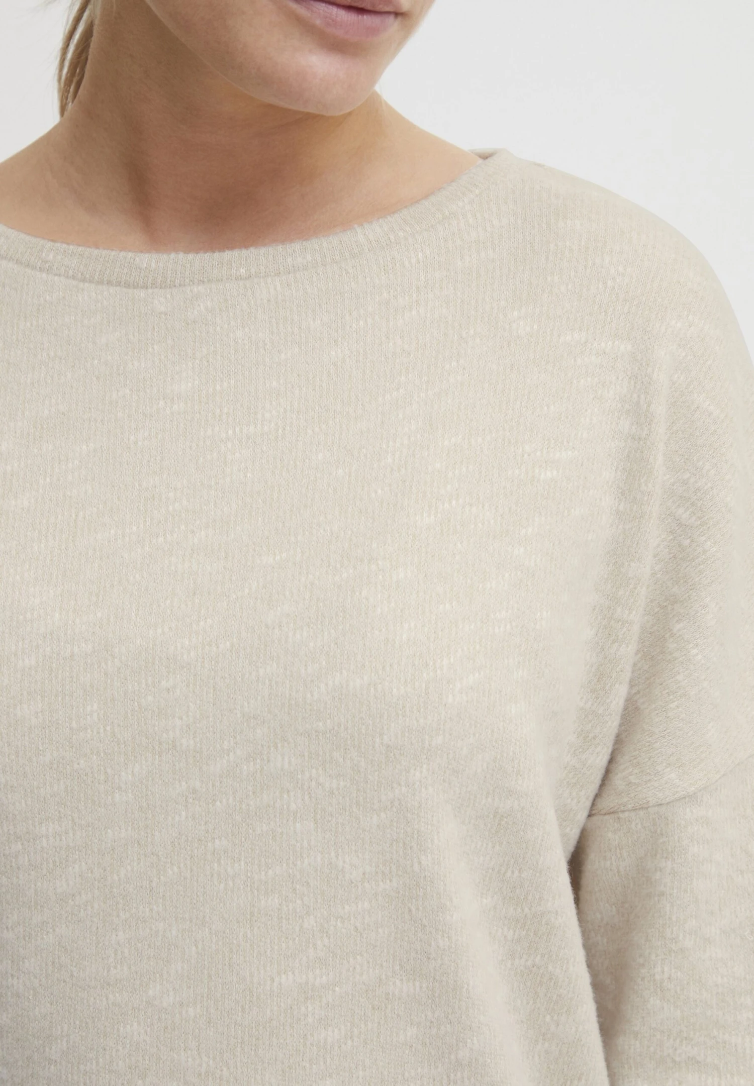 OXMO OXSANNE - Sweter - Cement Melange 6 OXMO OXSANNE - Sweter - Cement Melange - obrazek 4