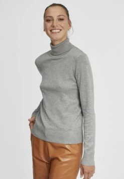 OXMO OXWINA - Sweter - Medium Grey Melange